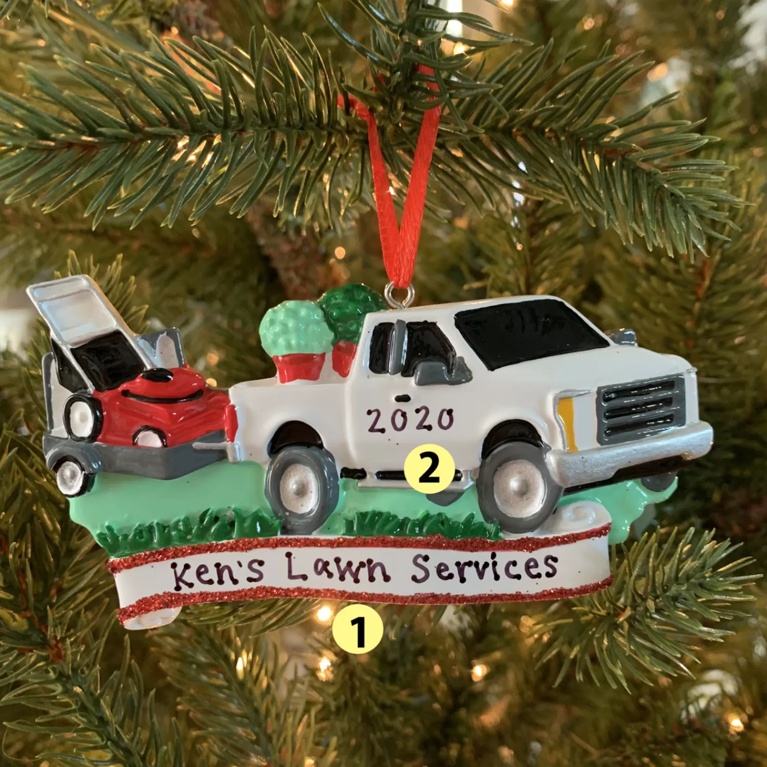 The Jolly Christmas Shop Personalized Ornaments·Jobs | Occupation | Landscapers Truck Personalized Christmas Ornament OR1810