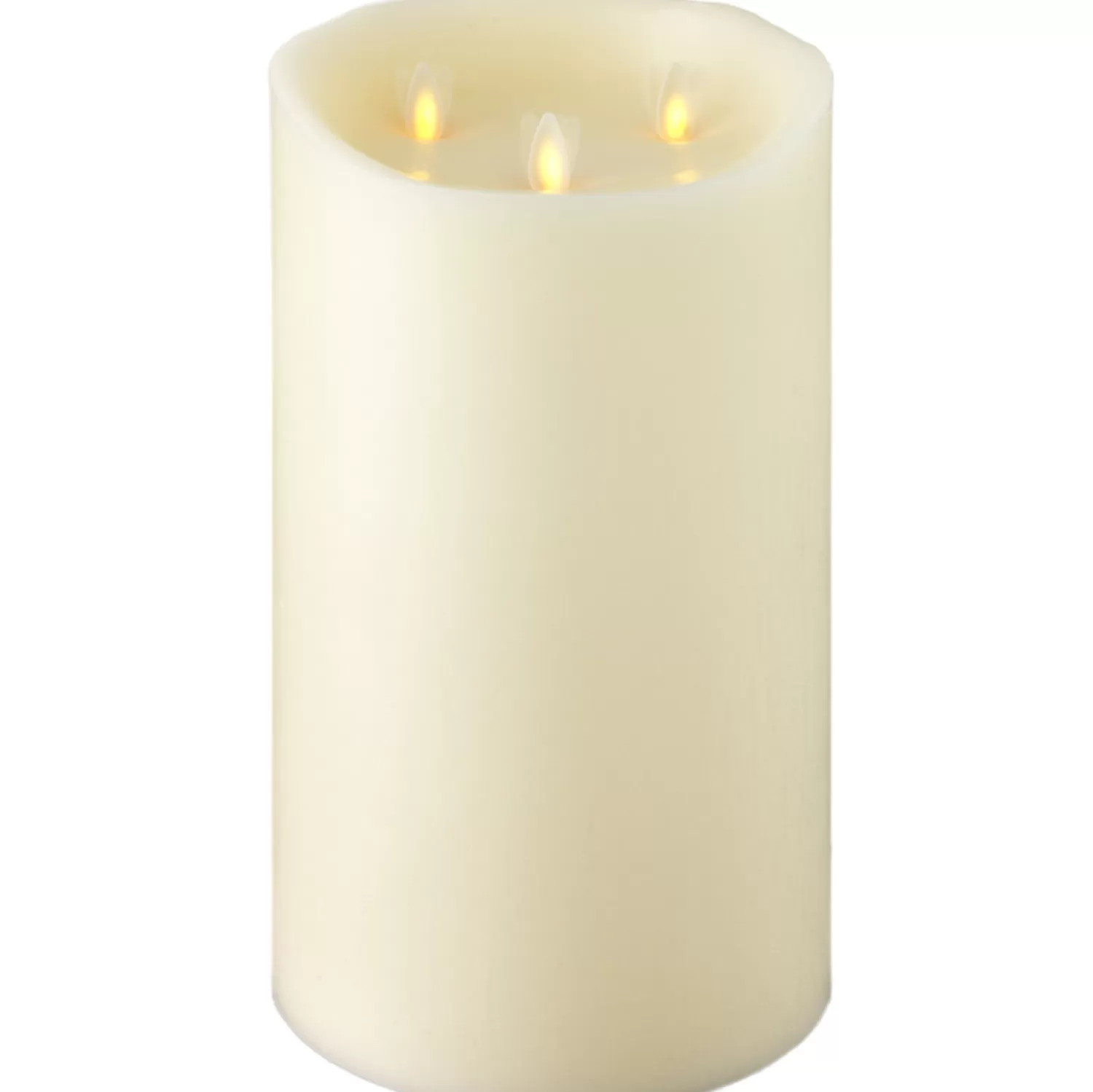 The Jolly Christmas Shop Candles, Candle Holders, Lanterns | Jingle And Cocoa | Liown 10" Moving Triflame Ivory Unscented Battery Candle 18017