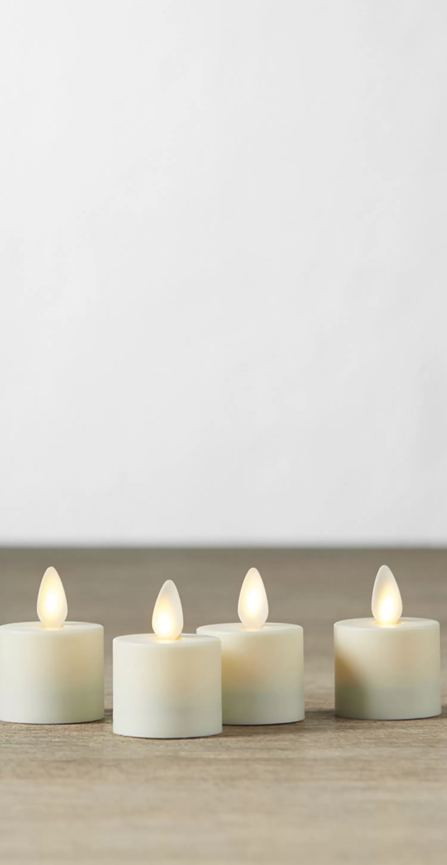 The Jolly Christmas Shop Candles | Liown 1.5" Set Of 4 Moving Flame Tealight Battery Candle 18225