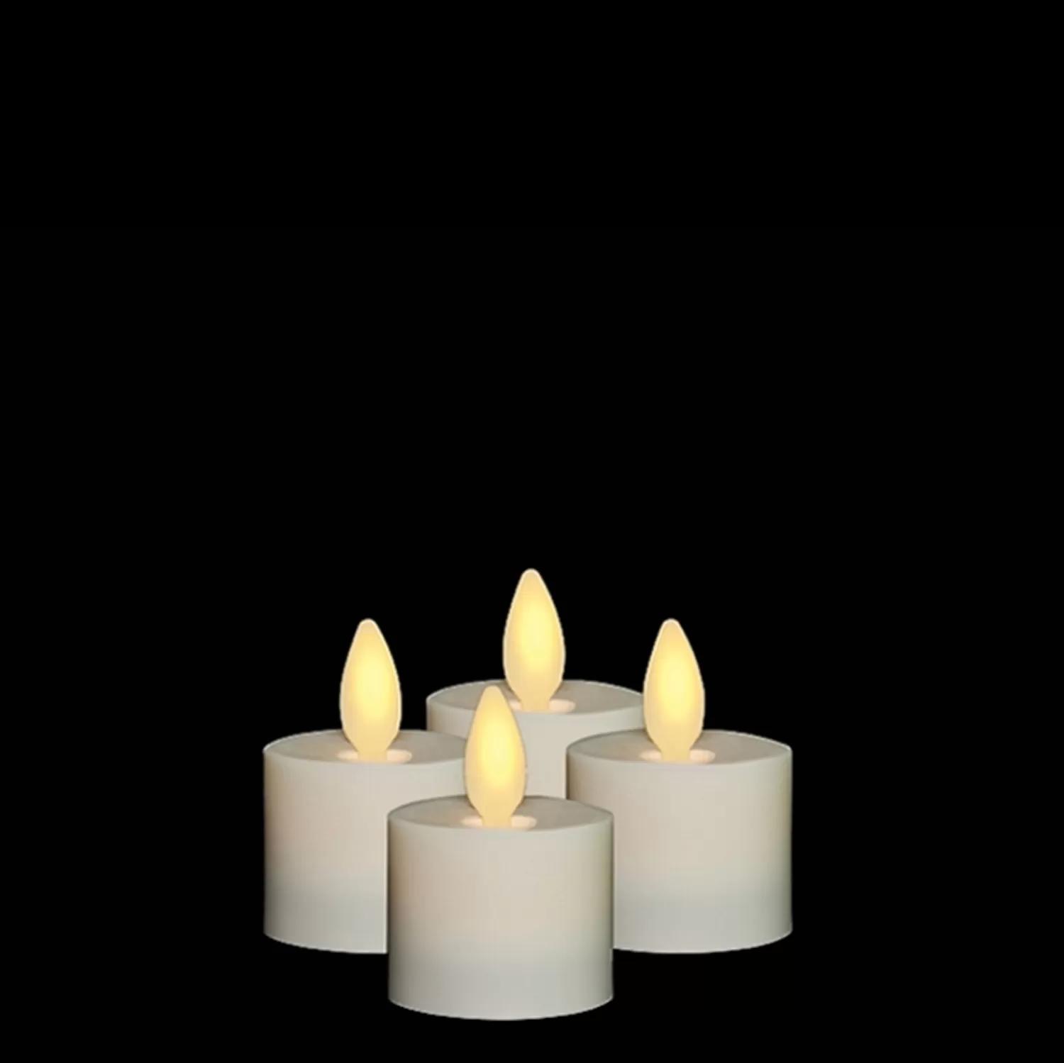 The Jolly Christmas Shop Candles | Liown 1.5" Set Of 4 Moving Flame Tealight Battery Candle 18225