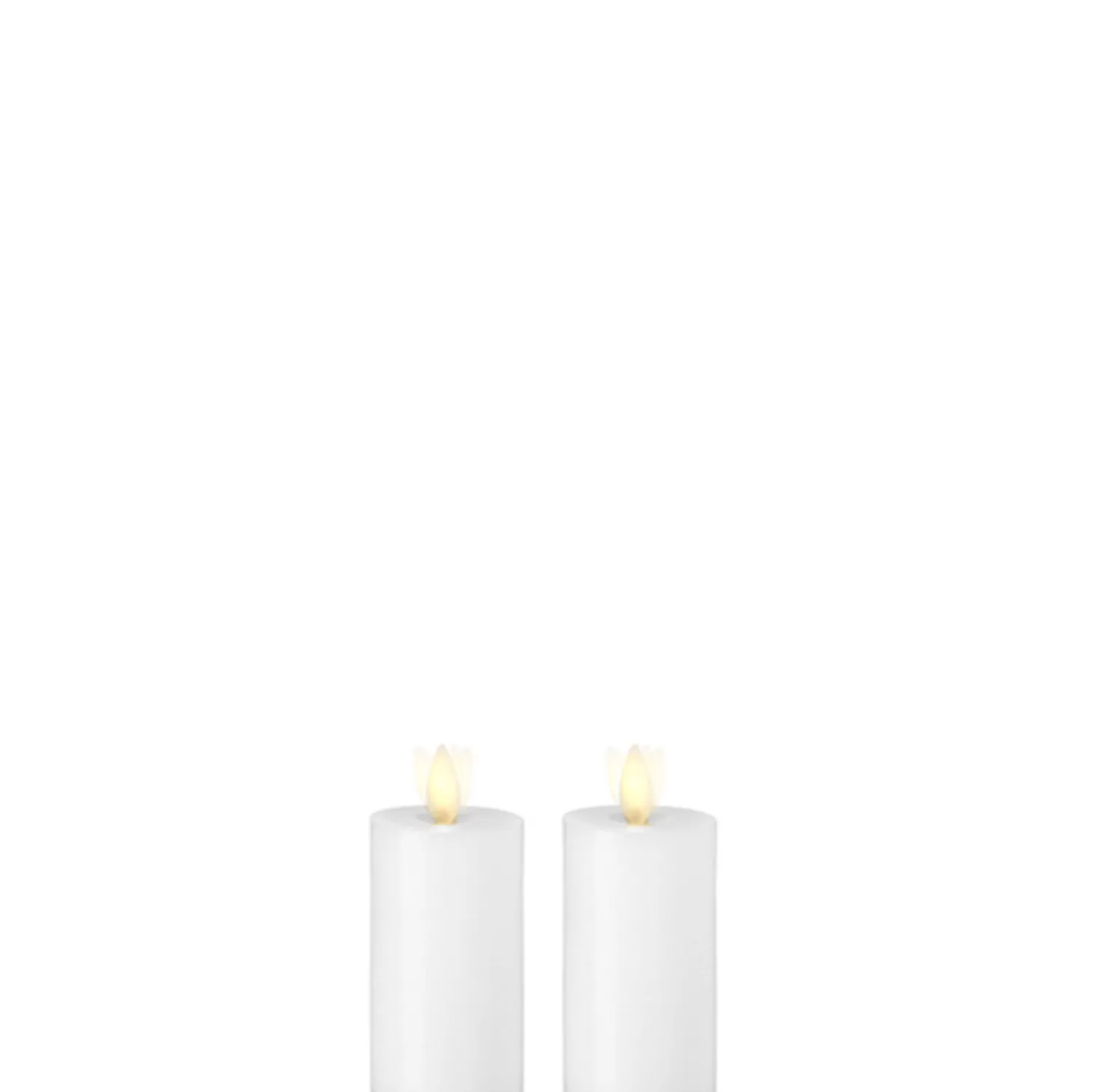 The Jolly Christmas Shop Jingle And Cocoa | Candles, Candle Holders, Lanterns | Liown 2" X 3.5" Set Of 2 Moving Flame White Unscented Votive Battery Wax Candle 37060