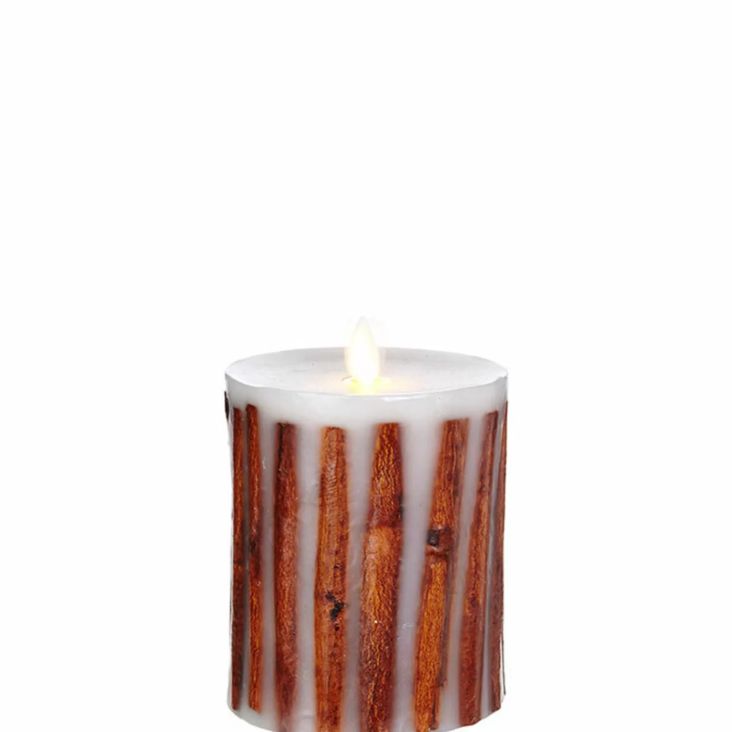 The Jolly Christmas Shop Candles | Liown 3.5" X 5" Or 7" Moving Flame Cinnamon Stick Pillar Candle