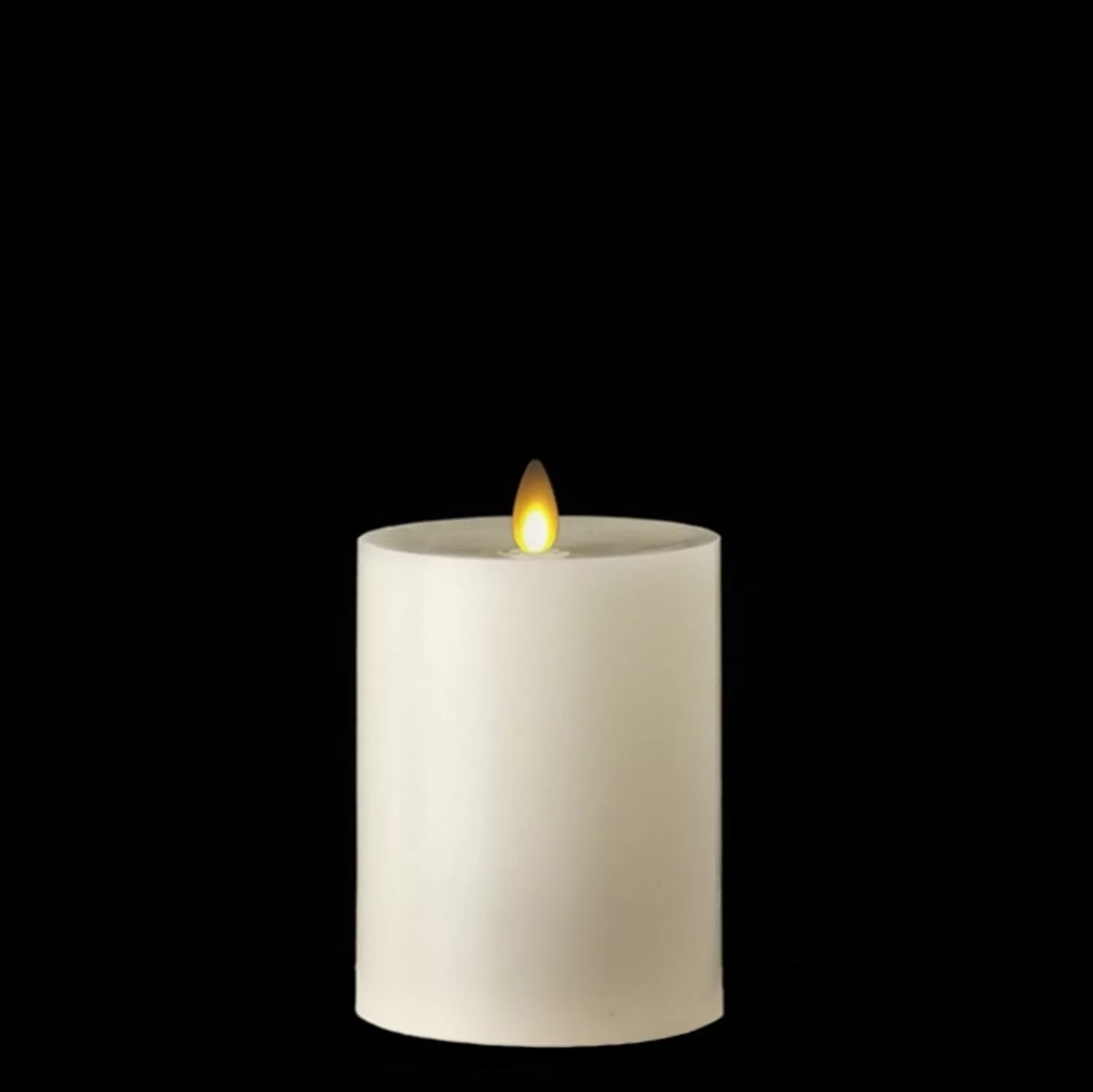 The Jolly Christmas Shop Candles | Liown 3.5" X 5" Or 7" Or 9" Flat Top Moving Flame Ivory Unscented Pillar Battery Candle
