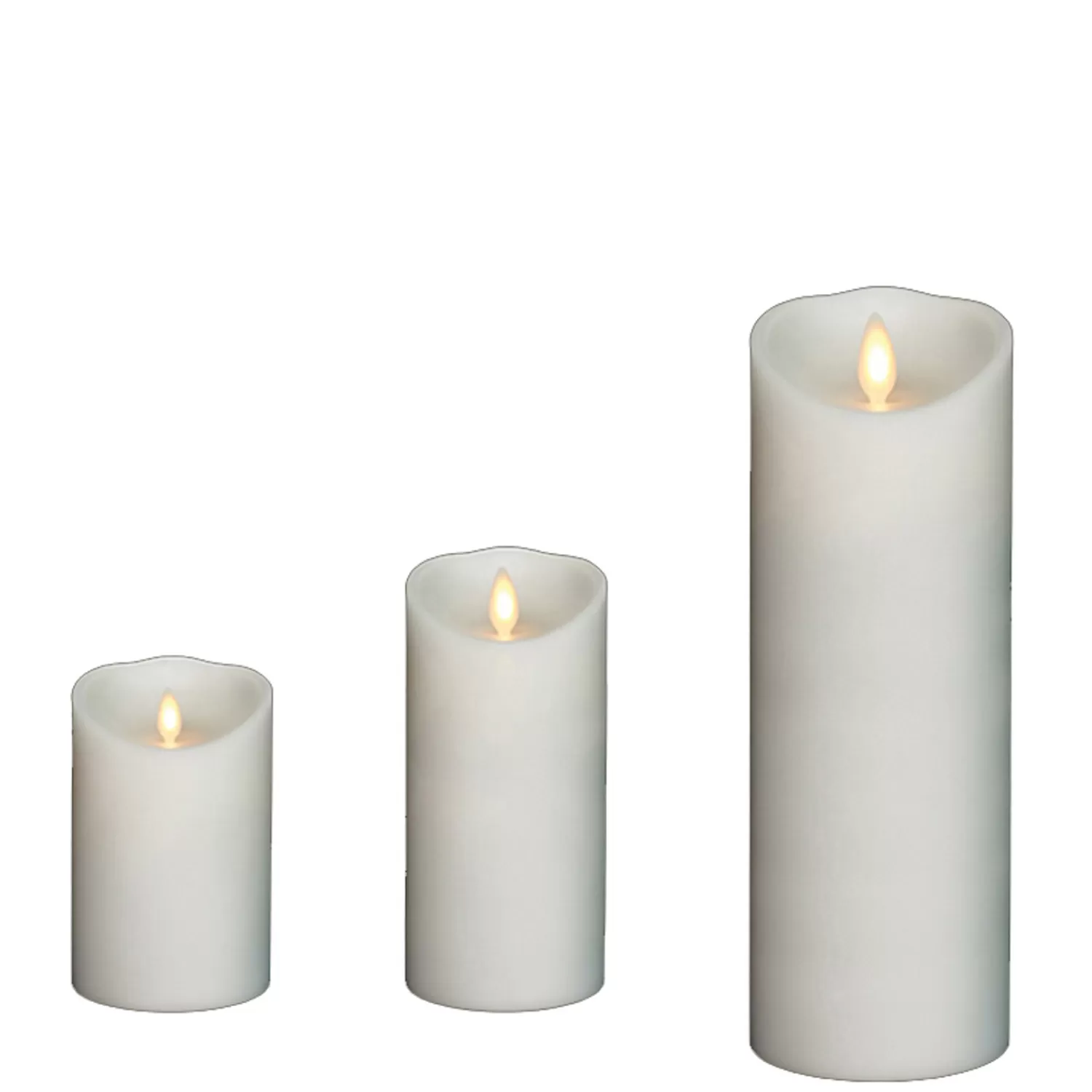 The Jolly Christmas Shop Classic Carols | Woodland Wonder | Liown 3" X 4", 6", Or 8" Moving Flame White-Unscented Pillar Battery Candle