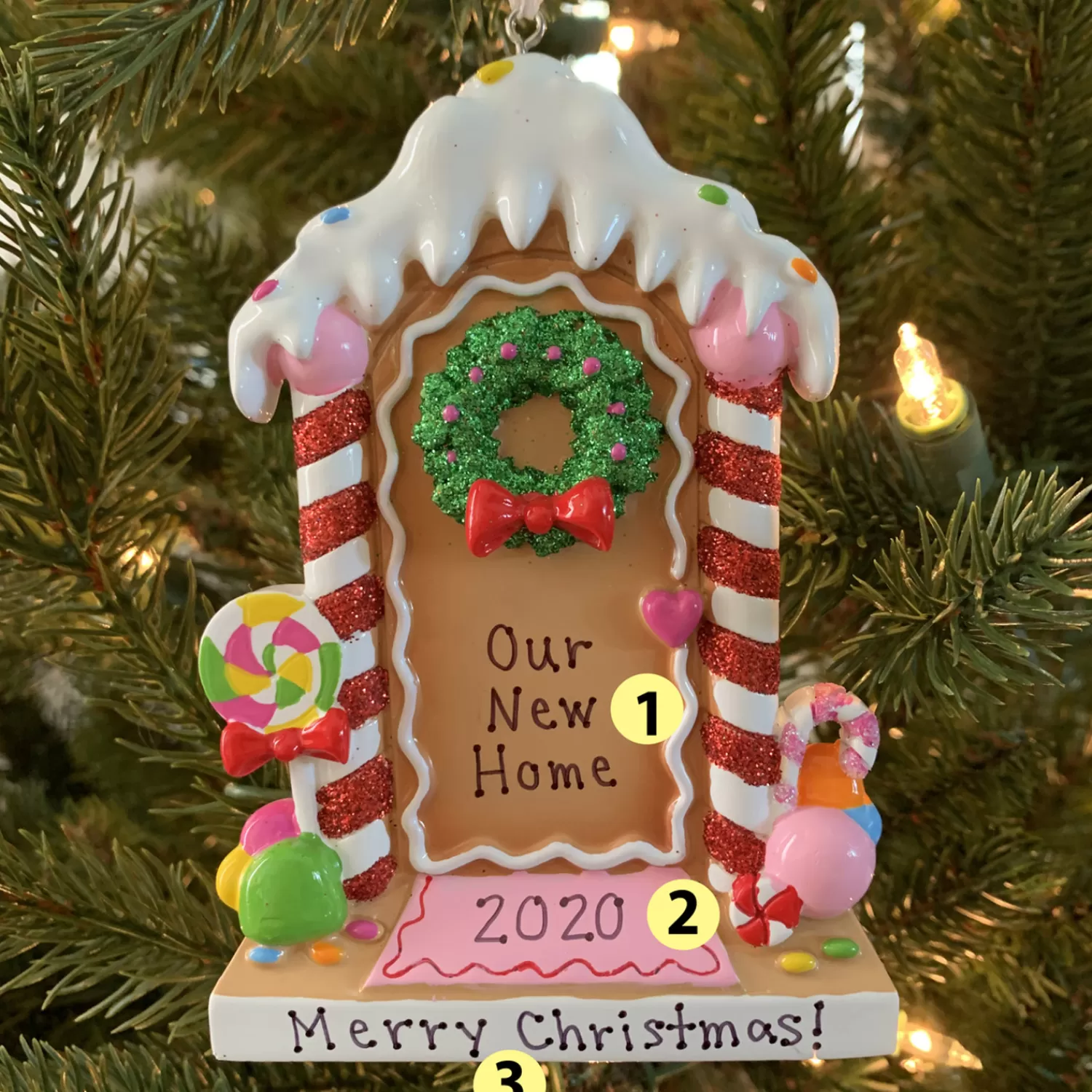 The Jolly Christmas Shop Gingerbread | Gingerbread Christmas Decorations | New Home Gingerbread House Personalized Christmas Ornament OR1894