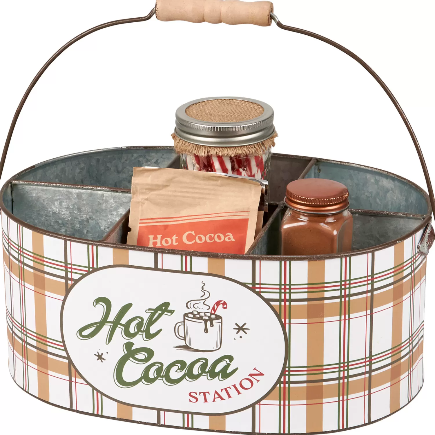 The Jolly Christmas Shop Hot Cocoa Bar | Table Decorations | Primitives By Kathy 12" Christmas Hot Cocoa Station Caddy 119060