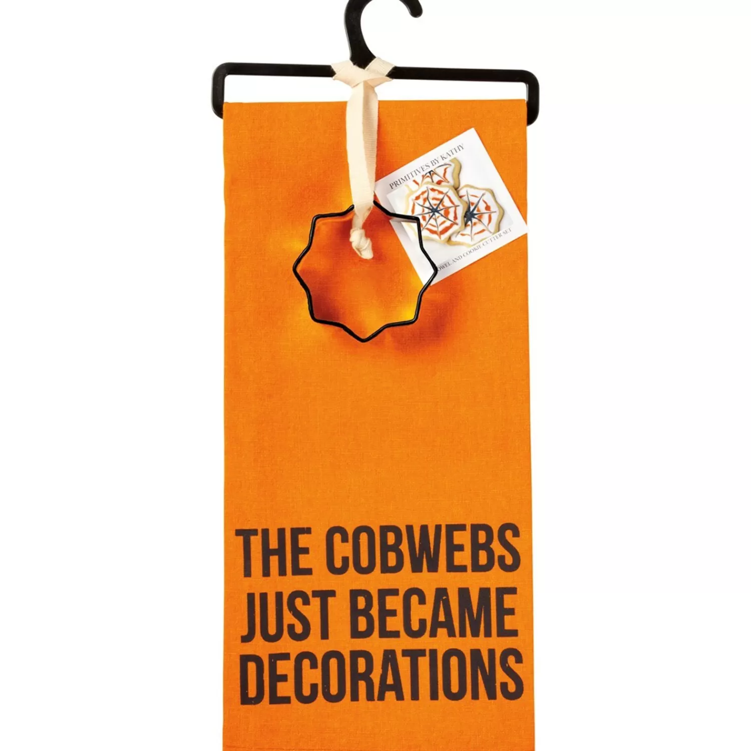The Jolly Christmas Shop Halloween Indoor Decorations | Primitives By Kathy Cobwebs Became Decorations Halloween Kitchen Towel And Cookie Cutter Set 107002