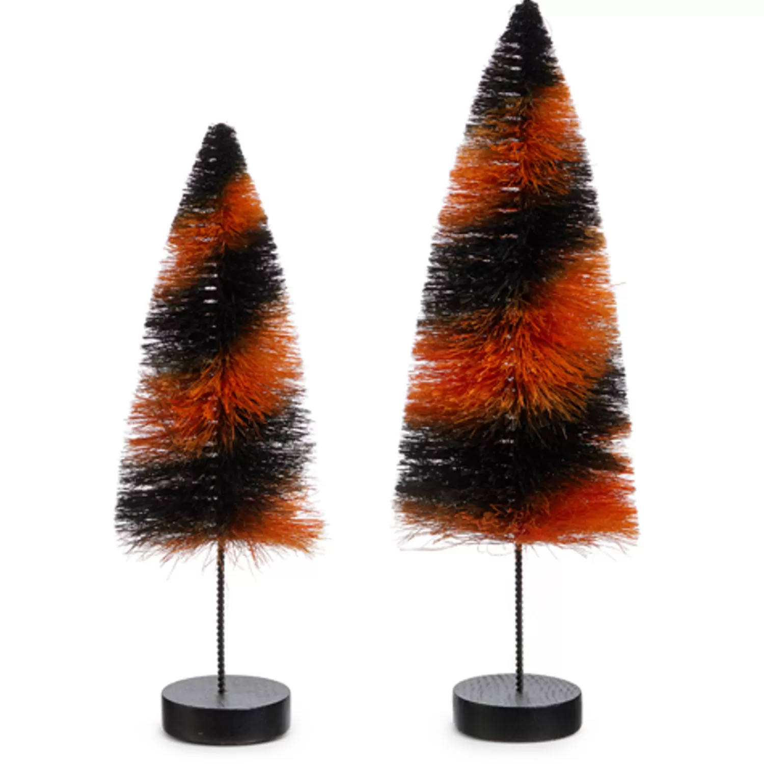 The Jolly Christmas Shop Halloween Indoor Decorations | Raz 12" Black And Orange Bottle Brush Halloween Trees 4420025