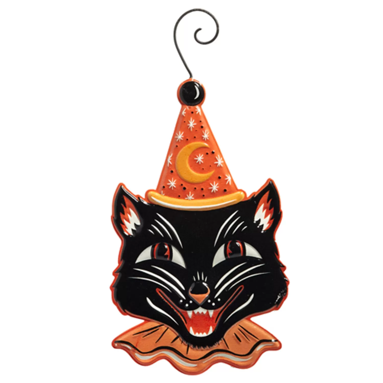 The Jolly Christmas Shop Halloween Signs | Halloween Ornaments | Raz 14.5" Embossed Party Cat Halloween Sign Decoration 4411224