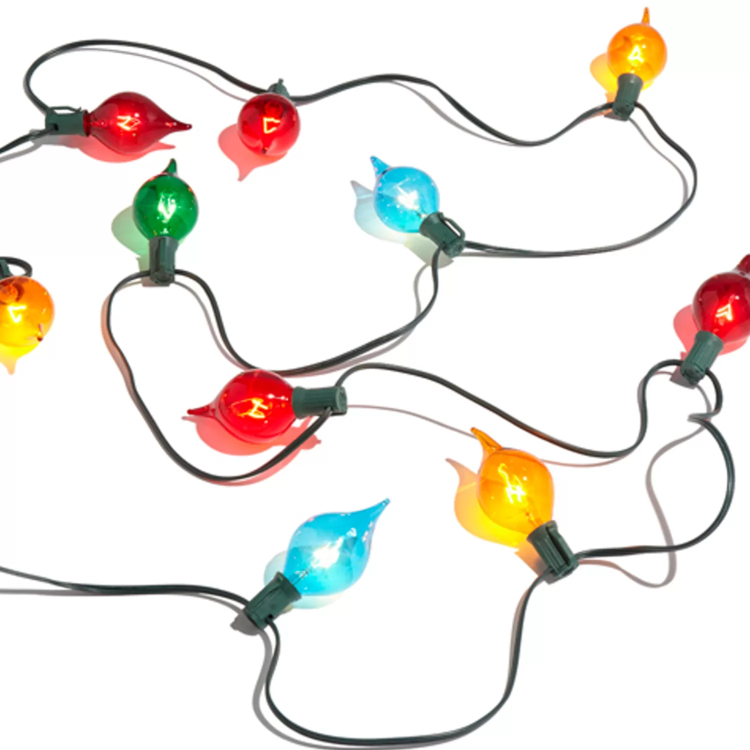 The Jolly Christmas Shop Vintage Reincarnated | Vintage Farm House | Raz 14' Connectable Shiny Kismet String Multicolor Lights L4237037