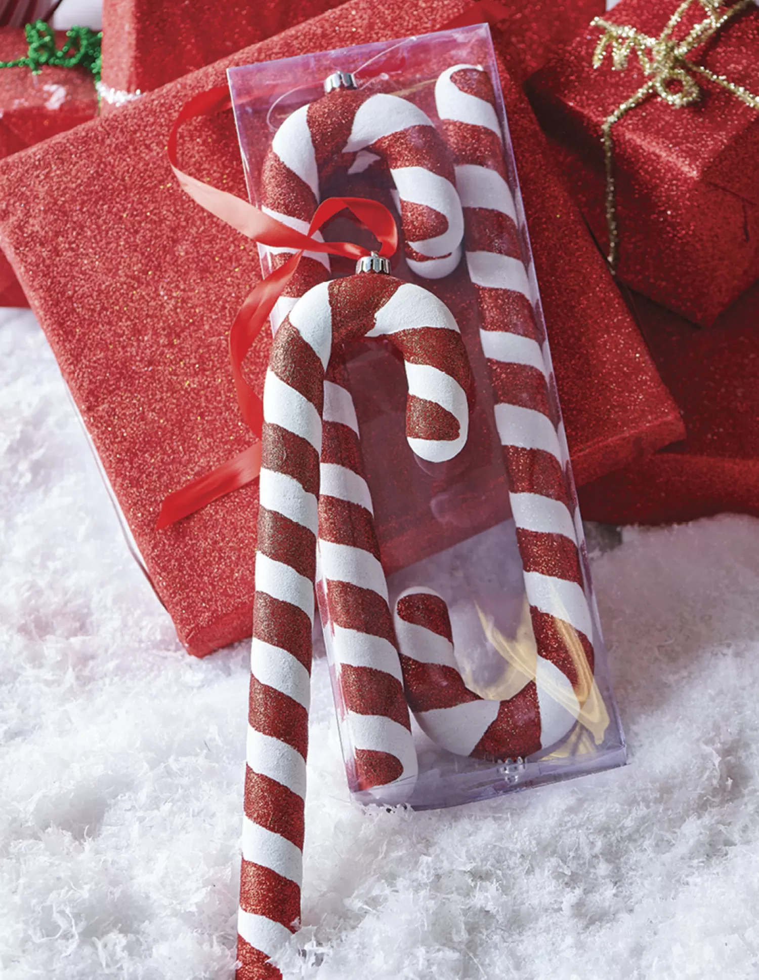 The Jolly Christmas Shop Jingle And Cocoa | The Candy Shop | Raz 16.5" Box Of 4 Large Candy Cane Christmas Ornament 4216238