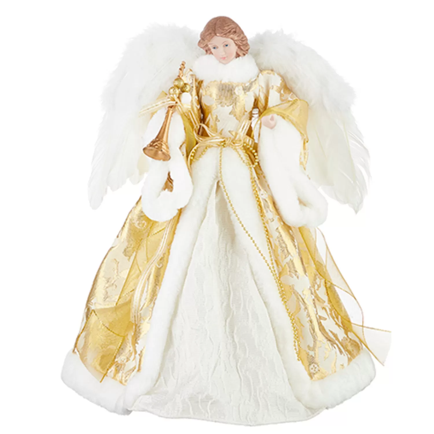 The Jolly Christmas Shop Celebrate The Season | Bon Noel | Raz 16" Golden Angel Christmas Tree Topper 4215536