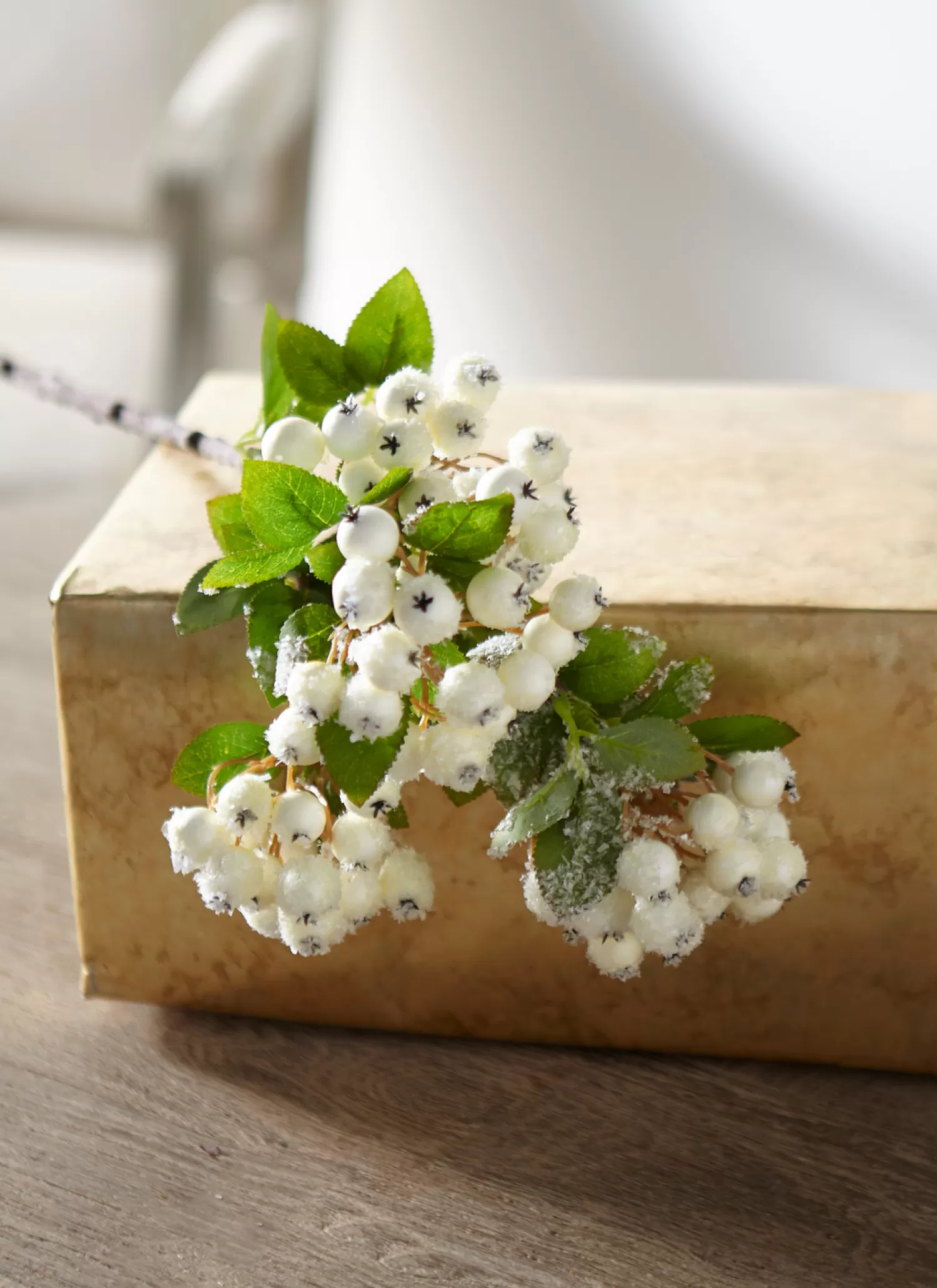 The Jolly Christmas Shop Bon Noel | Sprays, Picks, Stems | Raz 22.75" Snowy White Berry Bush Christmas Tree Pick F4212932