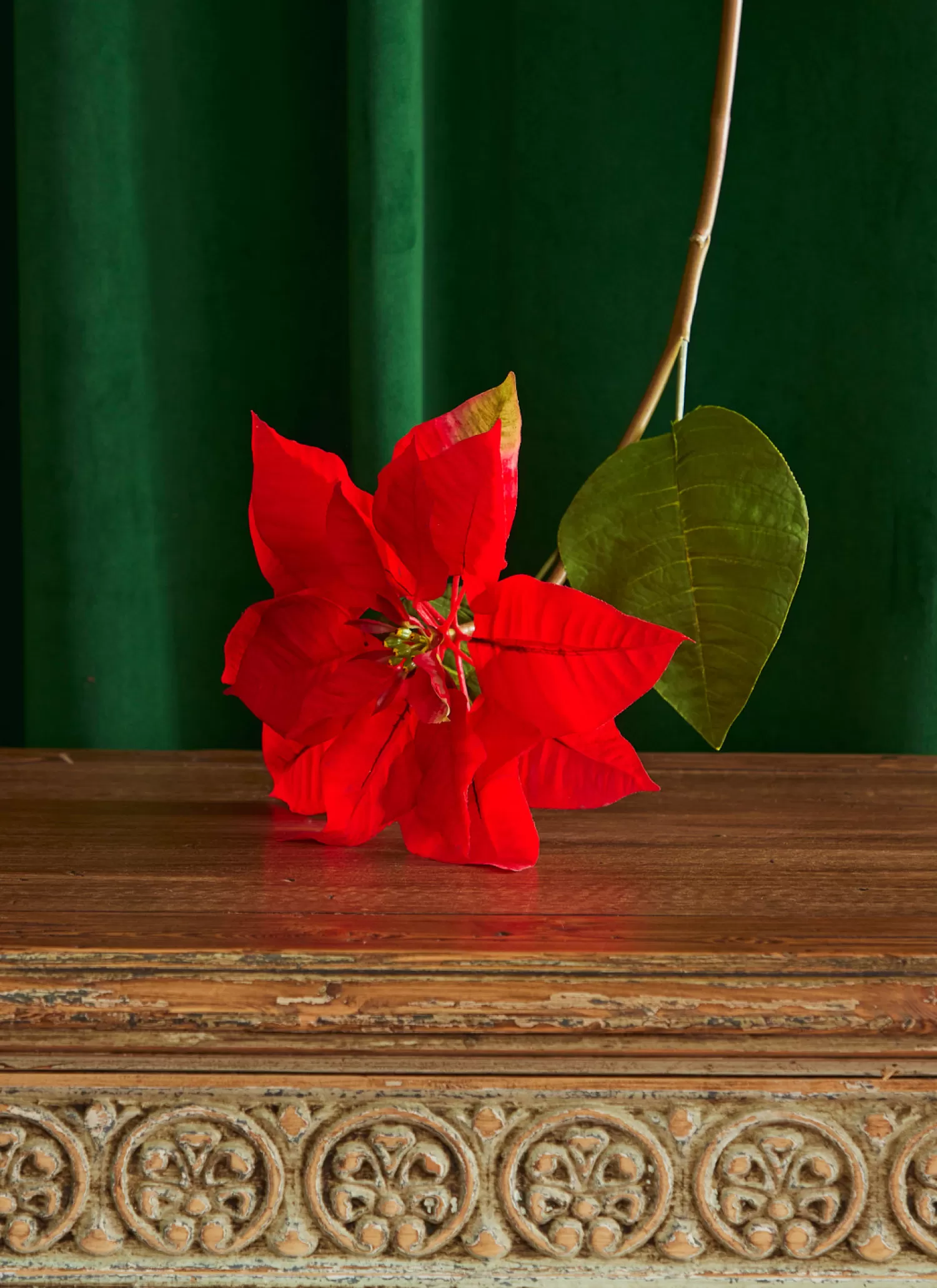 The Jolly Christmas Shop O Tannebaun | Traditional Christmas Decorations | Raz 24.5" Red Poinsettia Stem Christmas Tree Accessory F4322766