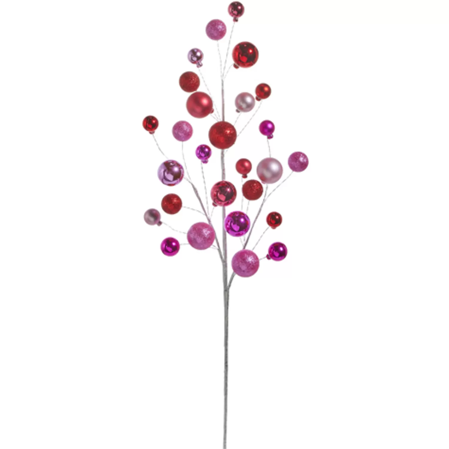 The Jolly Christmas Shop A Blushing Holiday | Pink Christmas Decorations | Raz 30" Pink And Red Ball Christmas Tree Spray F4402428
