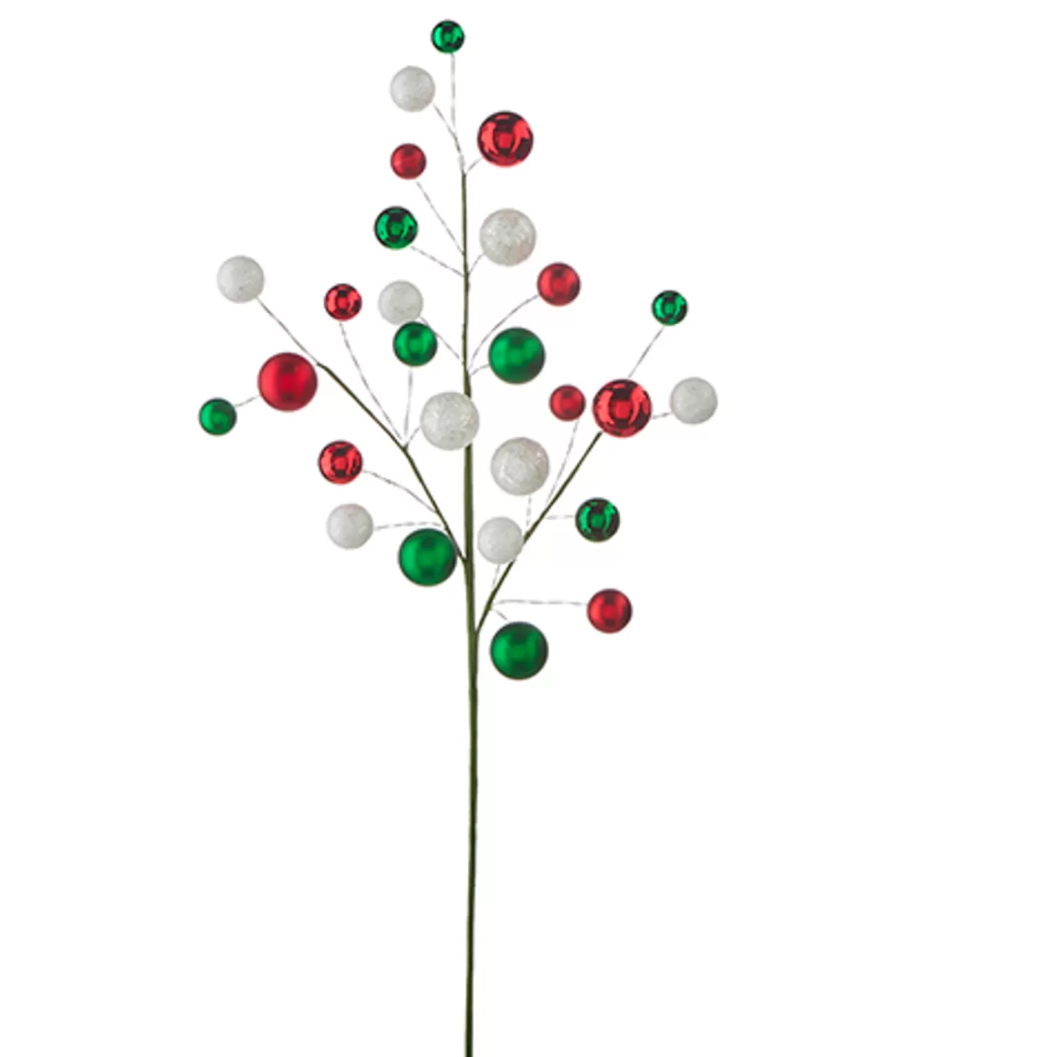 The Jolly Christmas Shop Classic Carols | Tinsel Town | Raz 31" Red, Green, And White Ball Christmas Tree Spray F4202329