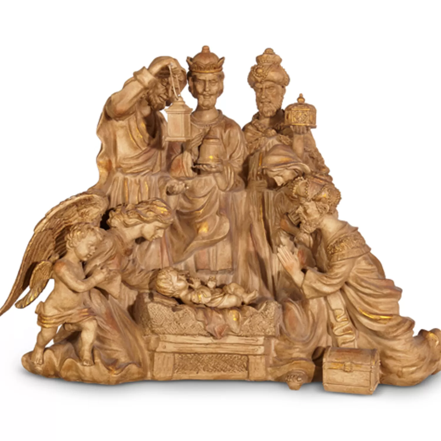 The Jolly Christmas Shop O Tannebaun | Religious | Raz 32" Large Christmas Nativity Scene With Wood Look 3211140