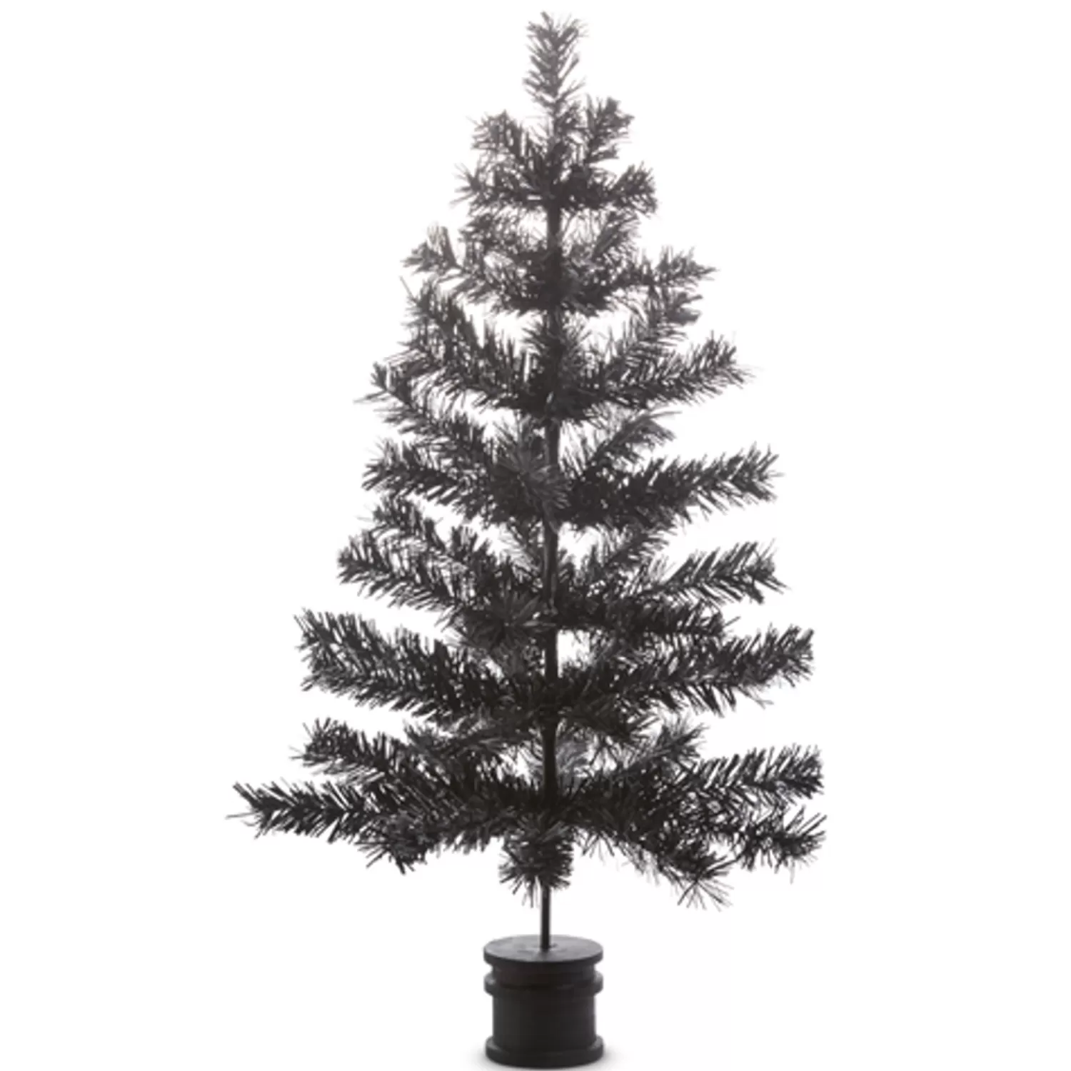 The Jolly Christmas Shop Vintage Halloween Decorations | Halloween Indoor Decorations | Raz 36" Black Tinsel Bottle Brush Halloween Tree 4419075