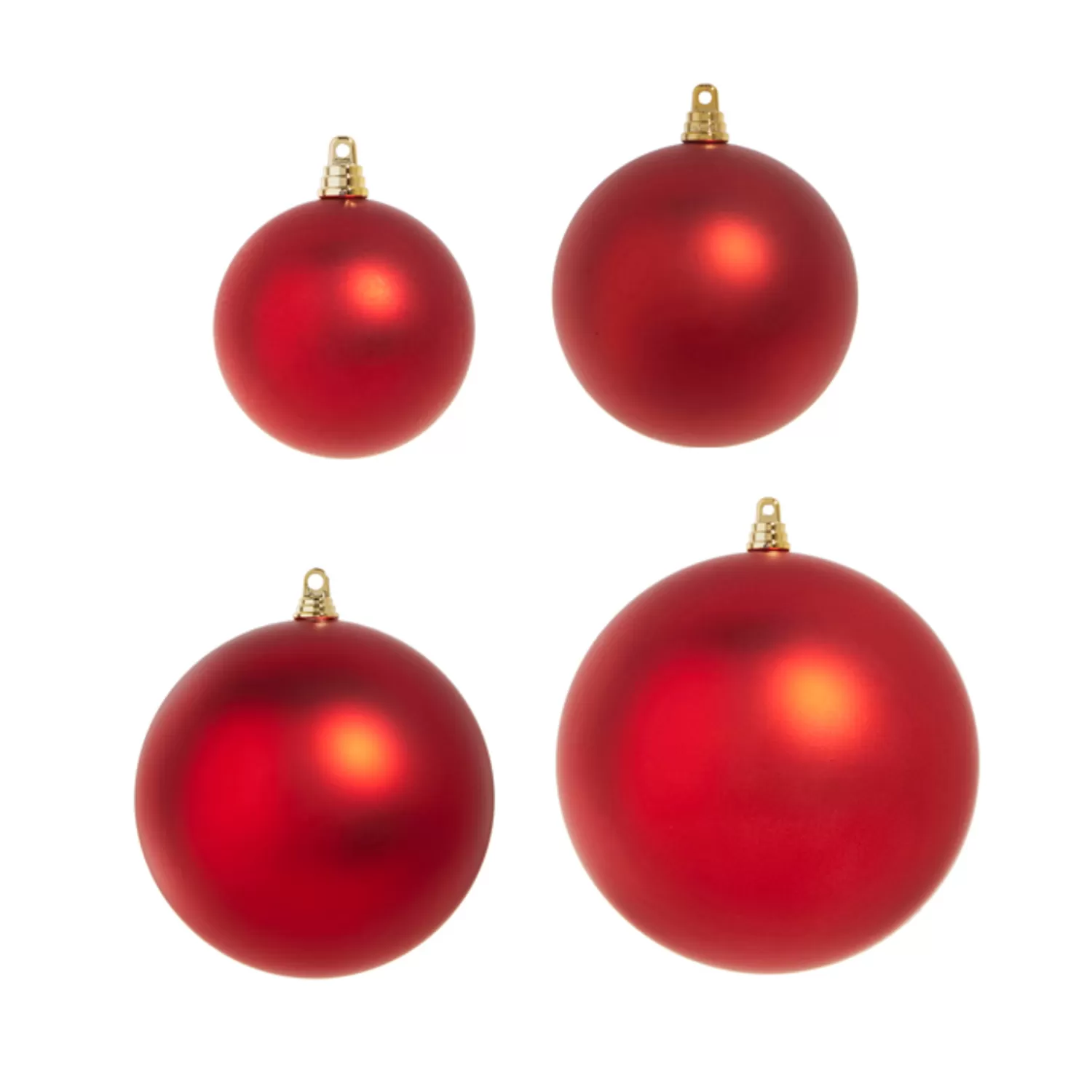 The Jolly Christmas Shop Celebrate The Season | Tinsel Town | Raz 3", 4", 6", Or 10" Large Red Matte Ball Christmas Ornaments