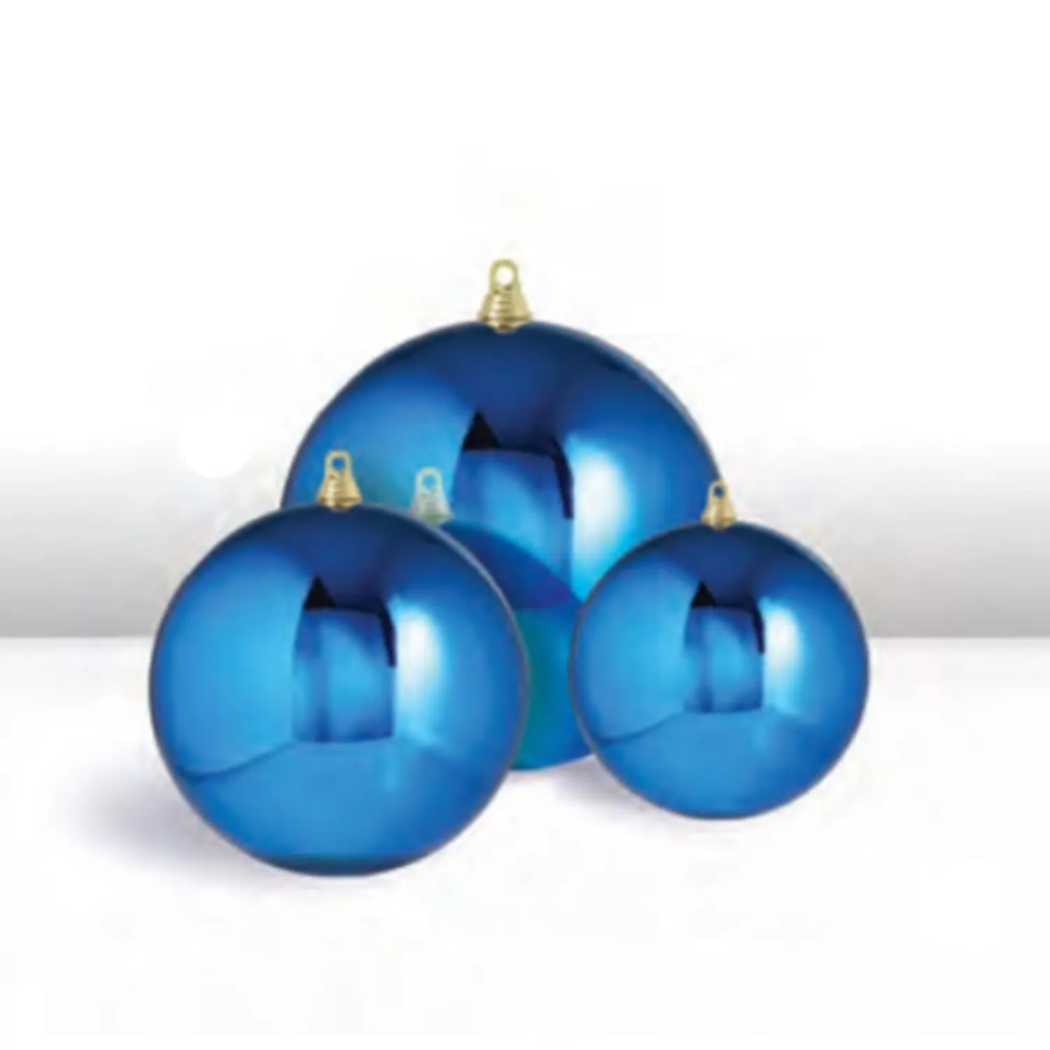 The Jolly Christmas Shop Tinsel Town | The Candy Shop | Raz 3", 4", Or 6" Large Blue Shiny Ball Christmas Ornaments