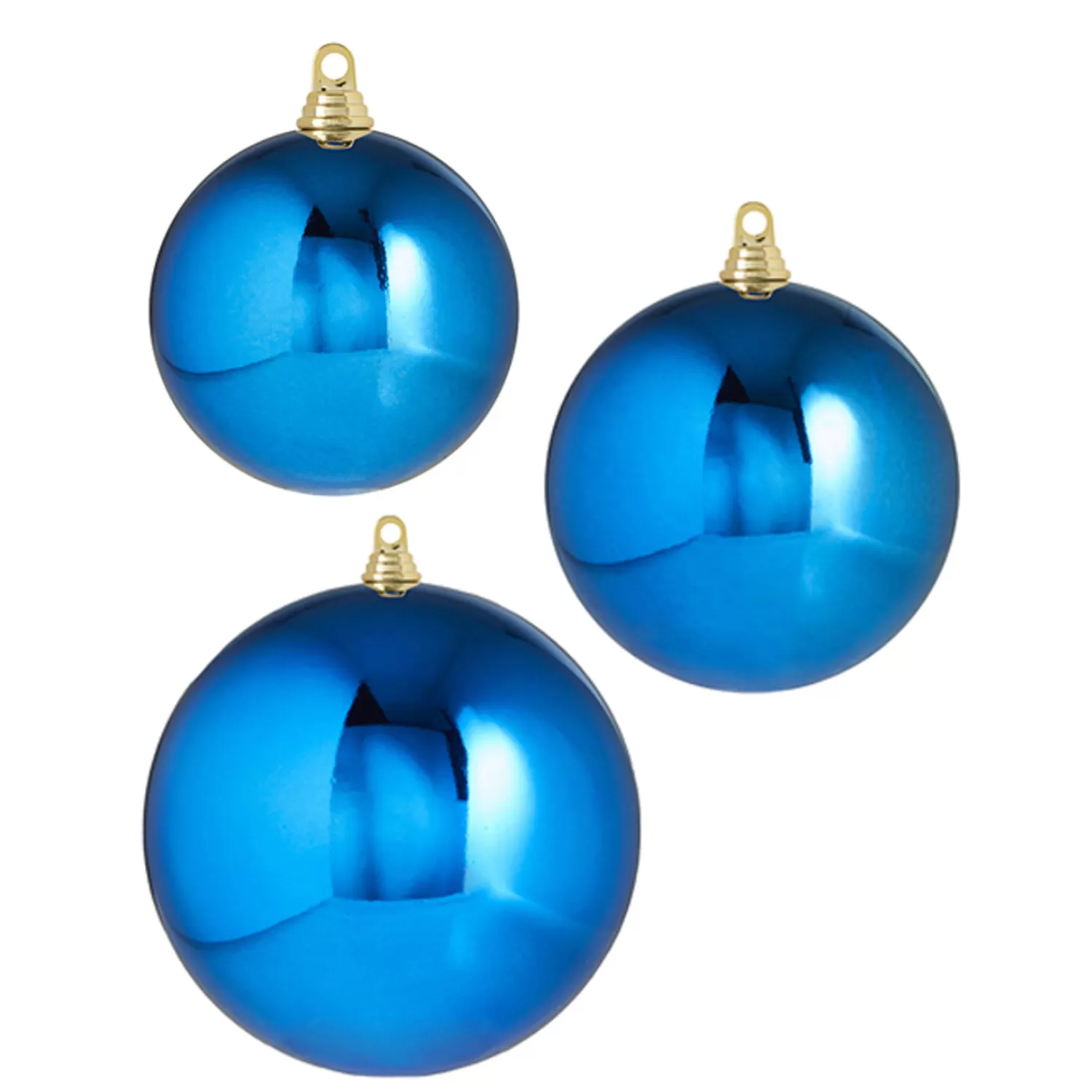 The Jolly Christmas Shop Tinsel Town | The Candy Shop | Raz 3", 4", Or 6" Large Blue Shiny Ball Christmas Ornaments
