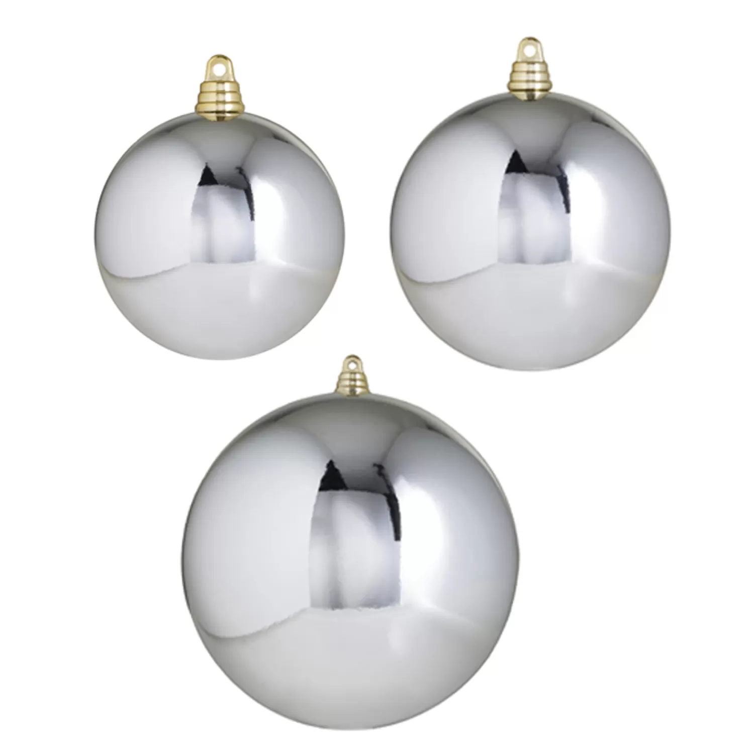 The Jolly Christmas Shop Celebrate The Season | Tinsel Town | Raz 3", 4", Or 6" Silver Shiny Ball Christmas Ornaments