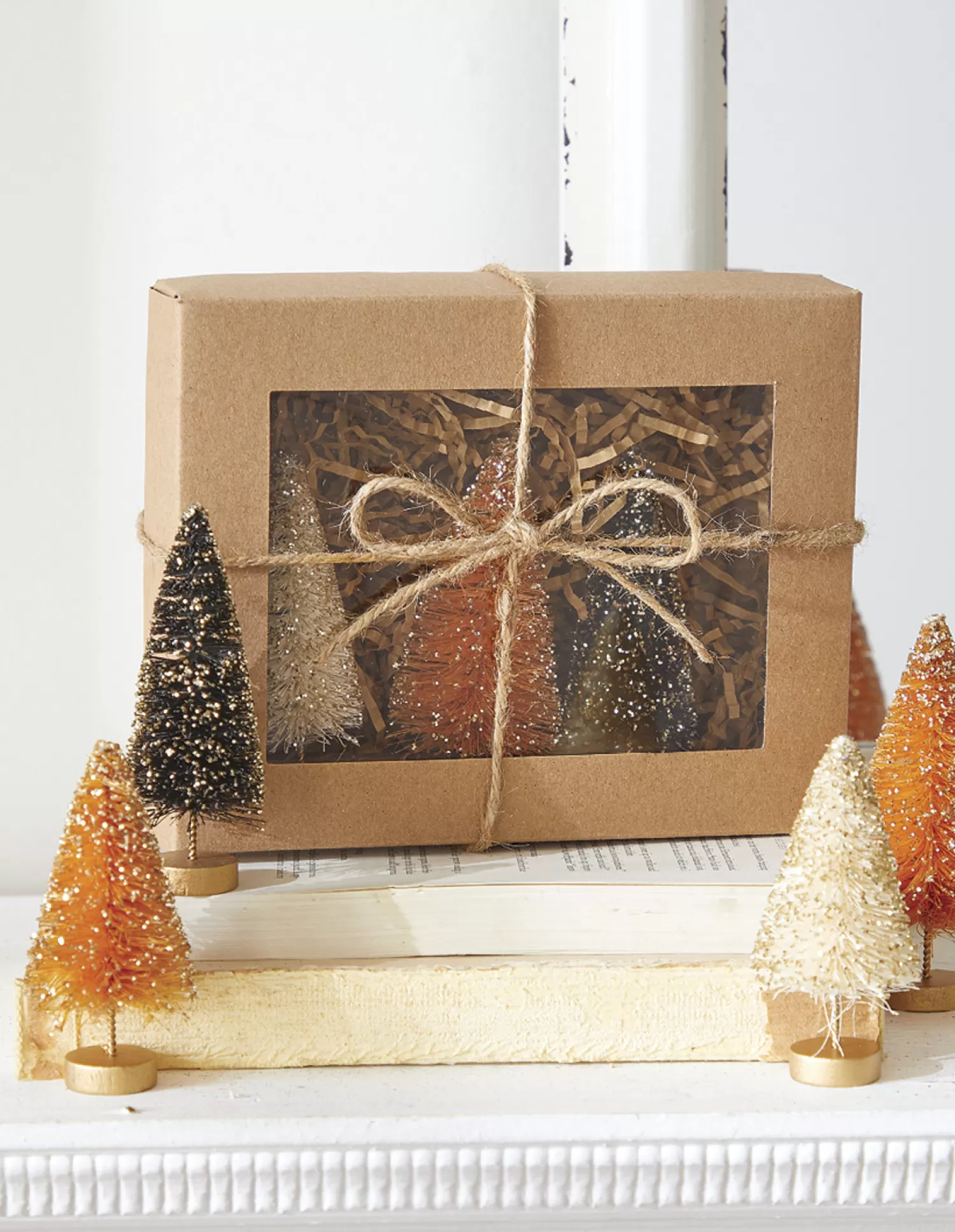 The Jolly Christmas Shop Vintage Halloween Decorations | Halloween Indoor Decorations | Raz 4.25" Box Of Halloween Bottle Brush Trees 4220041