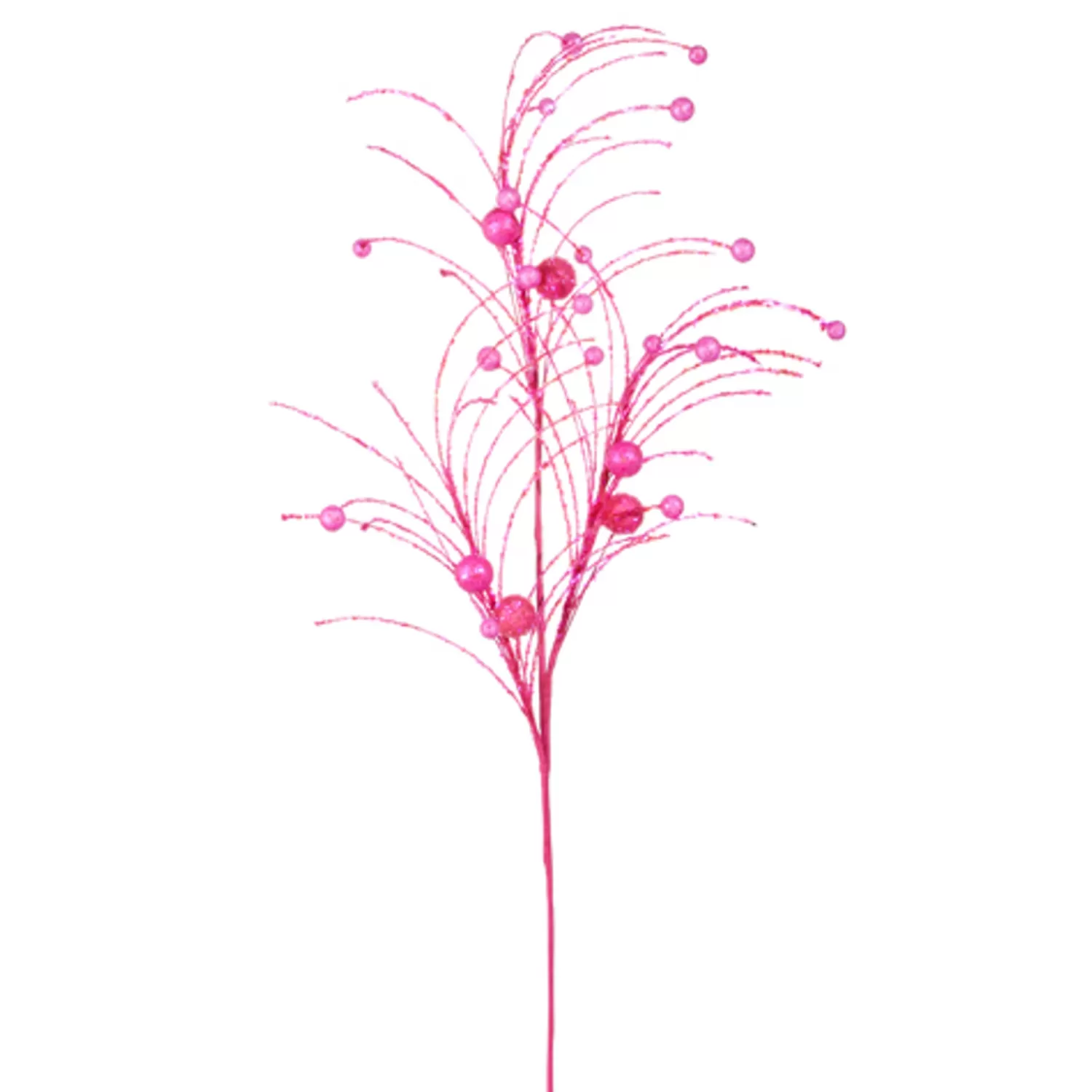 The Jolly Christmas Shop A Blushing Holiday | Pink Christmas Decorations | Raz 42" Fuchsia Pink Glittered Ball Christmas Tree Spray F4402476