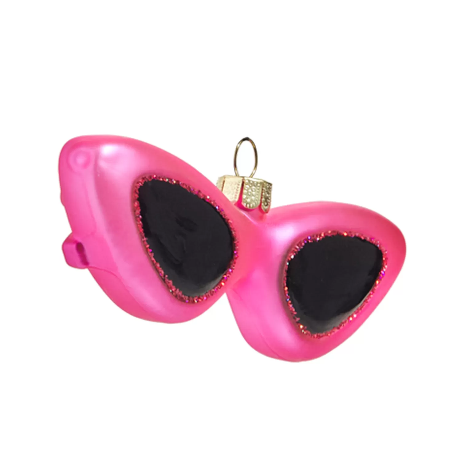 The Jolly Christmas Shop A Blushing Holiday | Pink Christmas Decorations | Raz 4.5" Retro Pink Sunglasses Glass Christmas Ornament 4452884