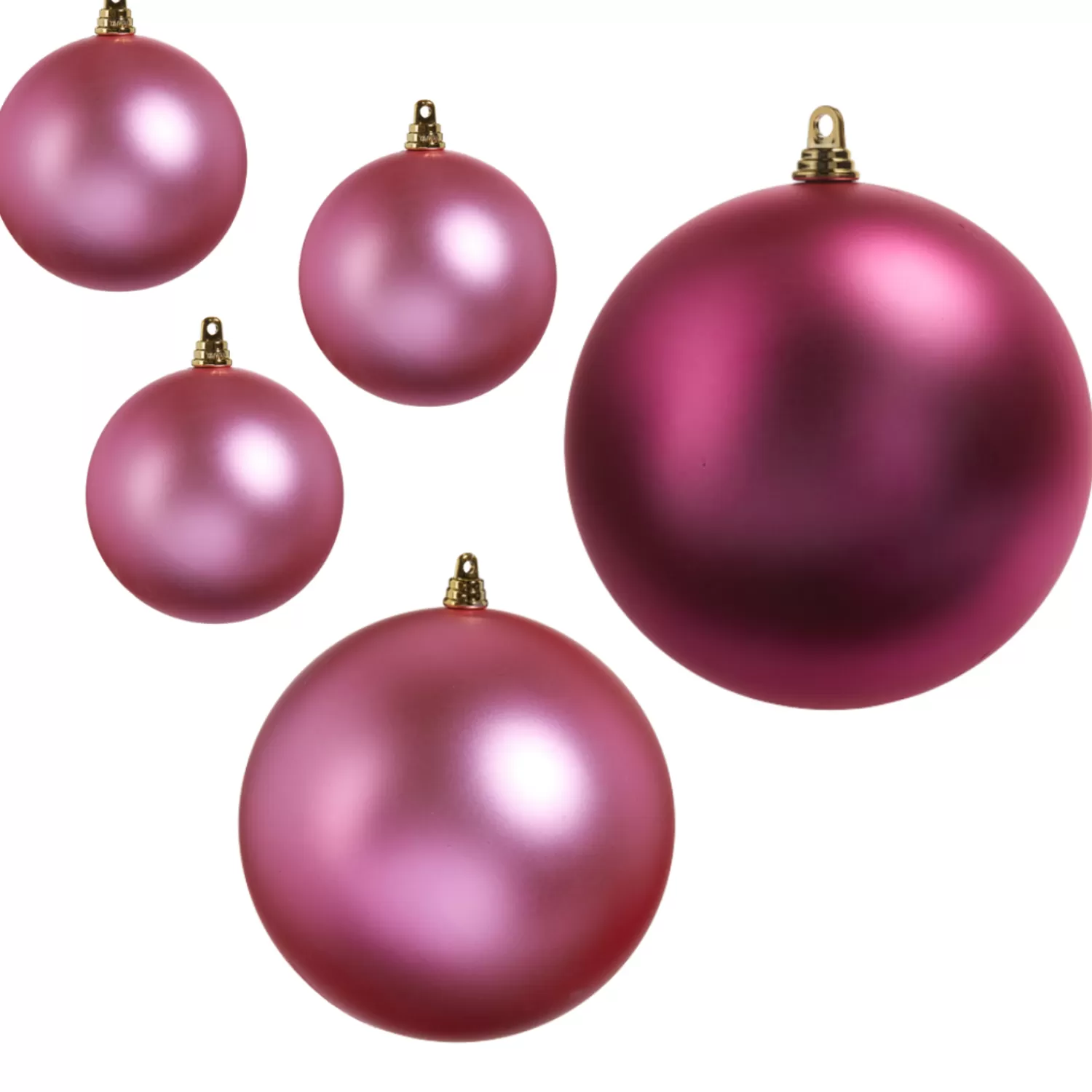 The Jolly Christmas Shop A Blushing Holiday | Pink Christmas Decorations | Raz 4", 6", Or 10" Matte Fuchsia Ball Christmas Ornament