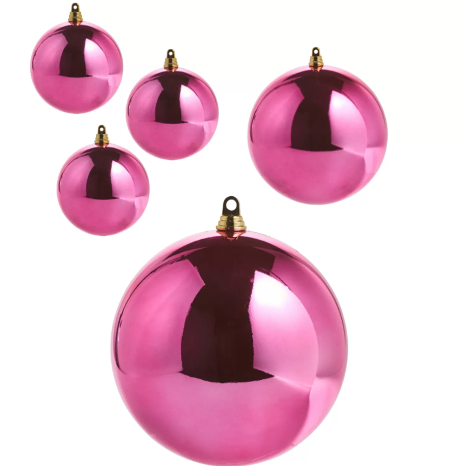 The Jolly Christmas Shop A Blushing Holiday | Pink Christmas Decorations | Raz 4", 6", Or 10" Shiny Fuchsia Ball Christmas Ornament