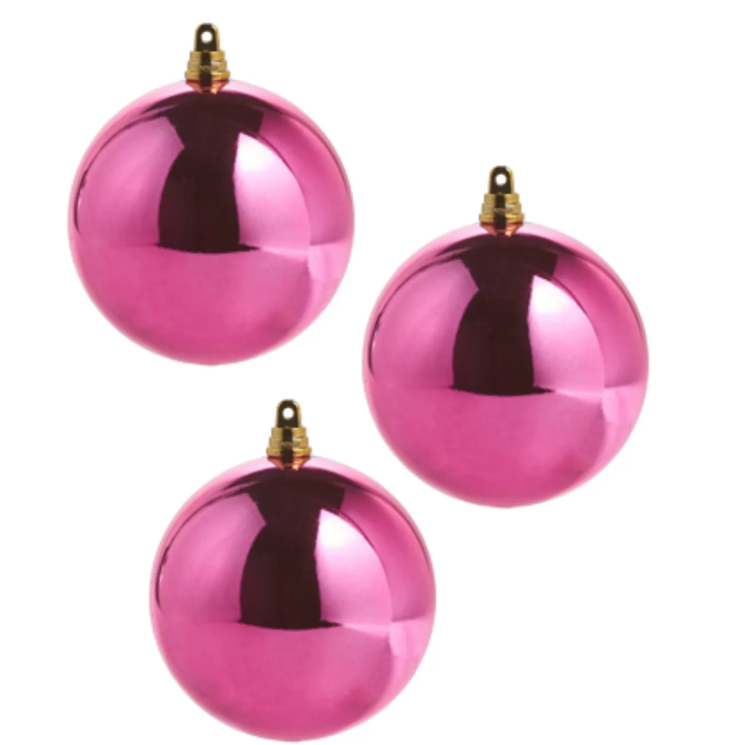 The Jolly Christmas Shop A Blushing Holiday | Pink Christmas Decorations | Raz 4", 6", Or 10" Shiny Fuchsia Ball Christmas Ornament