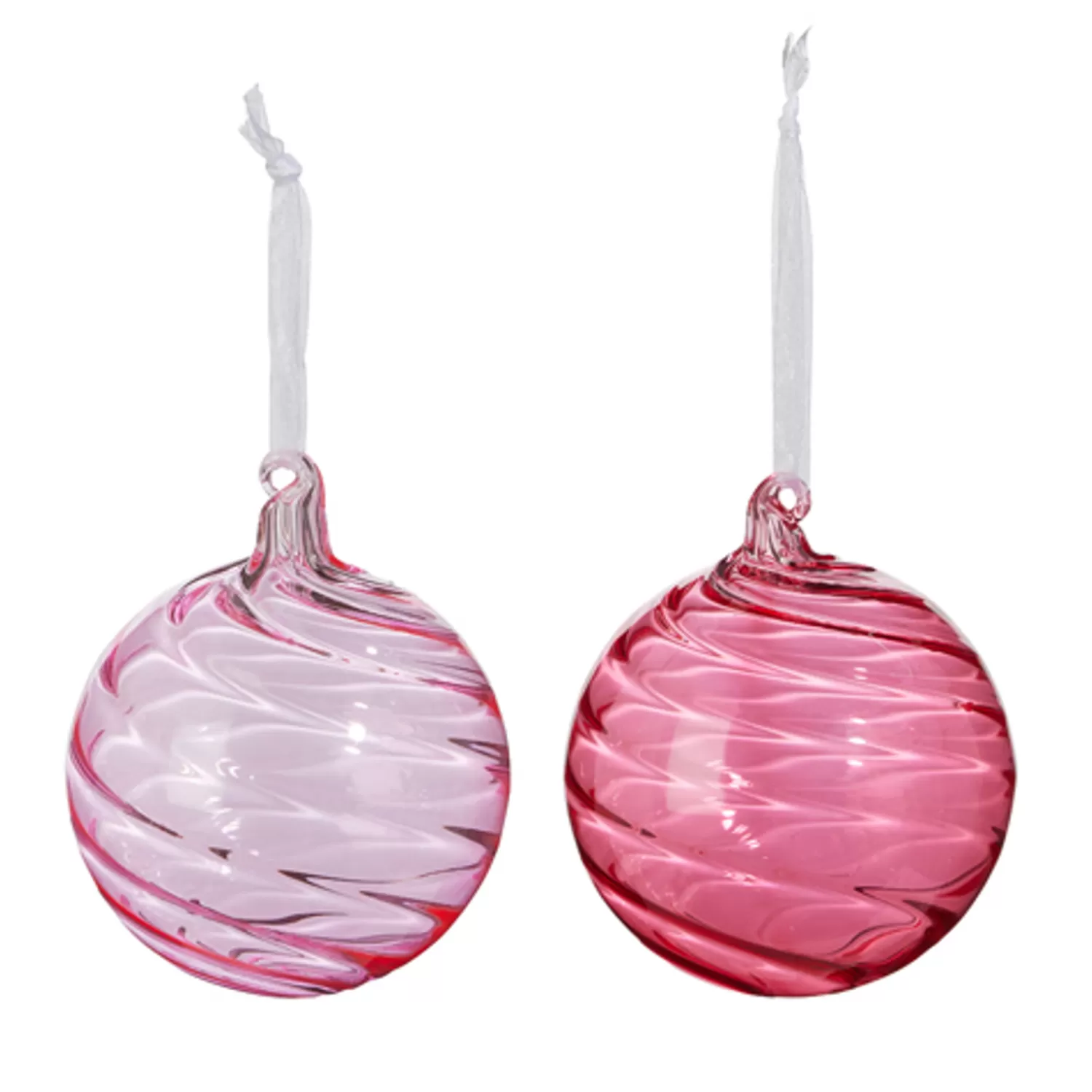The Jolly Christmas Shop A Blushing Holiday | Pink Christmas Decorations | Raz 4" Pink Blown Glass Ball Christmas Ornament 4422948