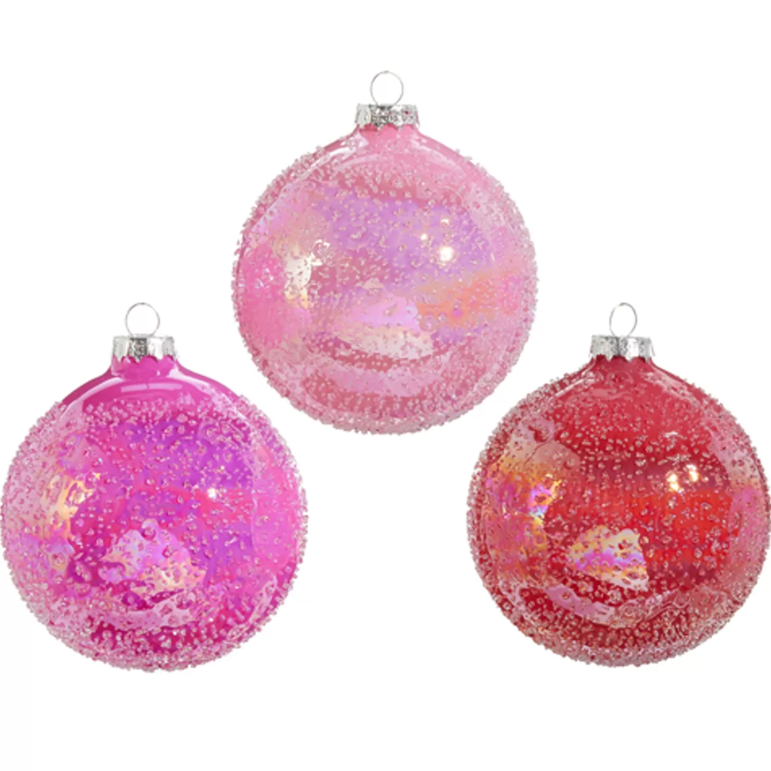 The Jolly Christmas Shop A Blushing Holiday | Pink Christmas Decorations | Raz 4" Pink Glitter Glass Ball Christmas Ornament 4422983