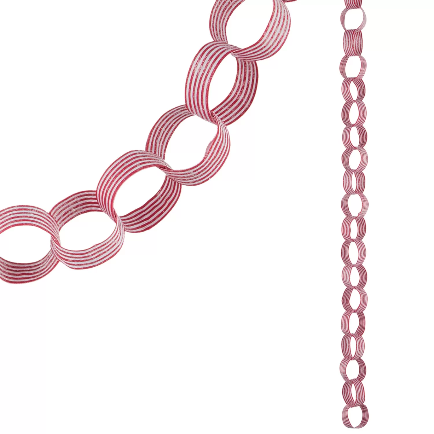 The Jolly Christmas Shop Jingle And Cocoa | The Candy Shop | Raz 4' Red And White Striped Chain Christmas Garland G4106712