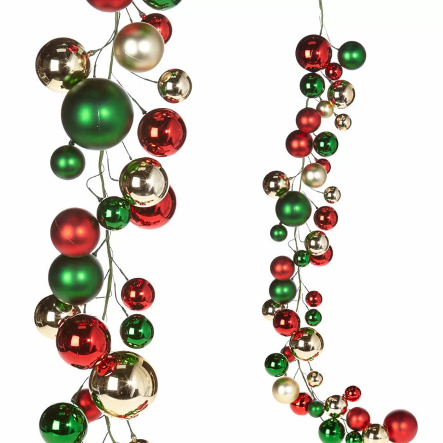 The Jolly Christmas Shop Classic Carols | Christmas Traditions | Raz 4' Red, Gold, And Green Ball Christmas Garland G3832768