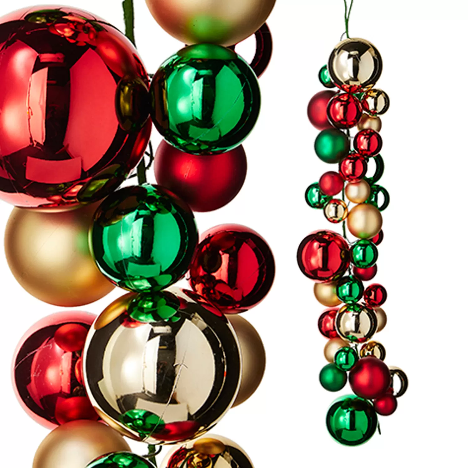 The Jolly Christmas Shop Classic Carols | Christmas Traditions | Raz 4' Red, Green, And Gold Ball Ornament Christmas Garland G4232726