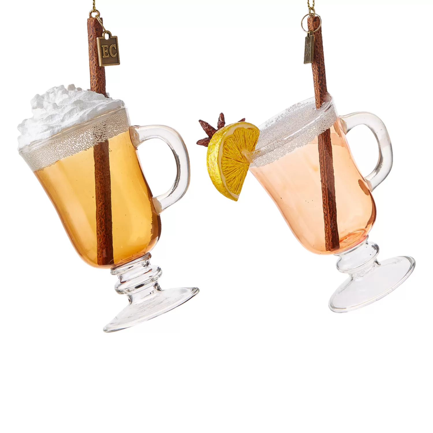 The Jolly Christmas Shop Holiday Cheers | Candy And Food | Raz 5.25" Eric Cortina Hot Toddy Or Buttered Rum Glass Christmas Ornament 4153132