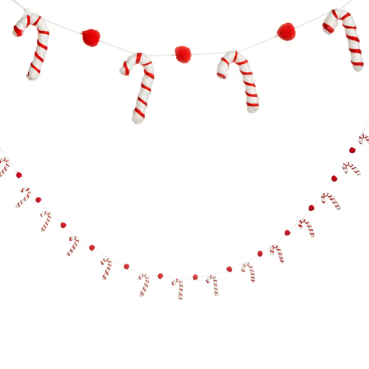 The Jolly Christmas Shop Jingle And Cocoa | The Candy Shop | Raz 5.5' Felt Red And White Candy Cane Christmas Tree Garland G4319036