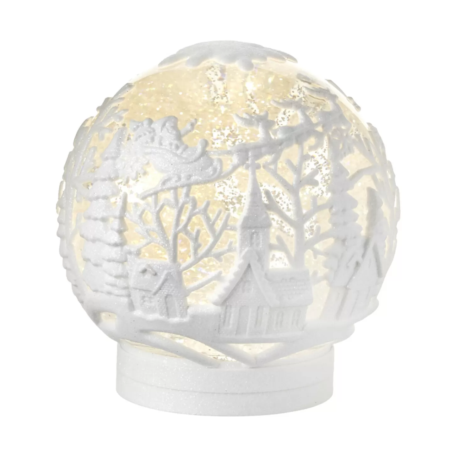 The Jolly Christmas Shop Dashing Through The Snow | Tinsel Town | Raz 6.25" Town Scene Glittered Embossed LED Lighted Water Globe Christmas Decoration 4119076