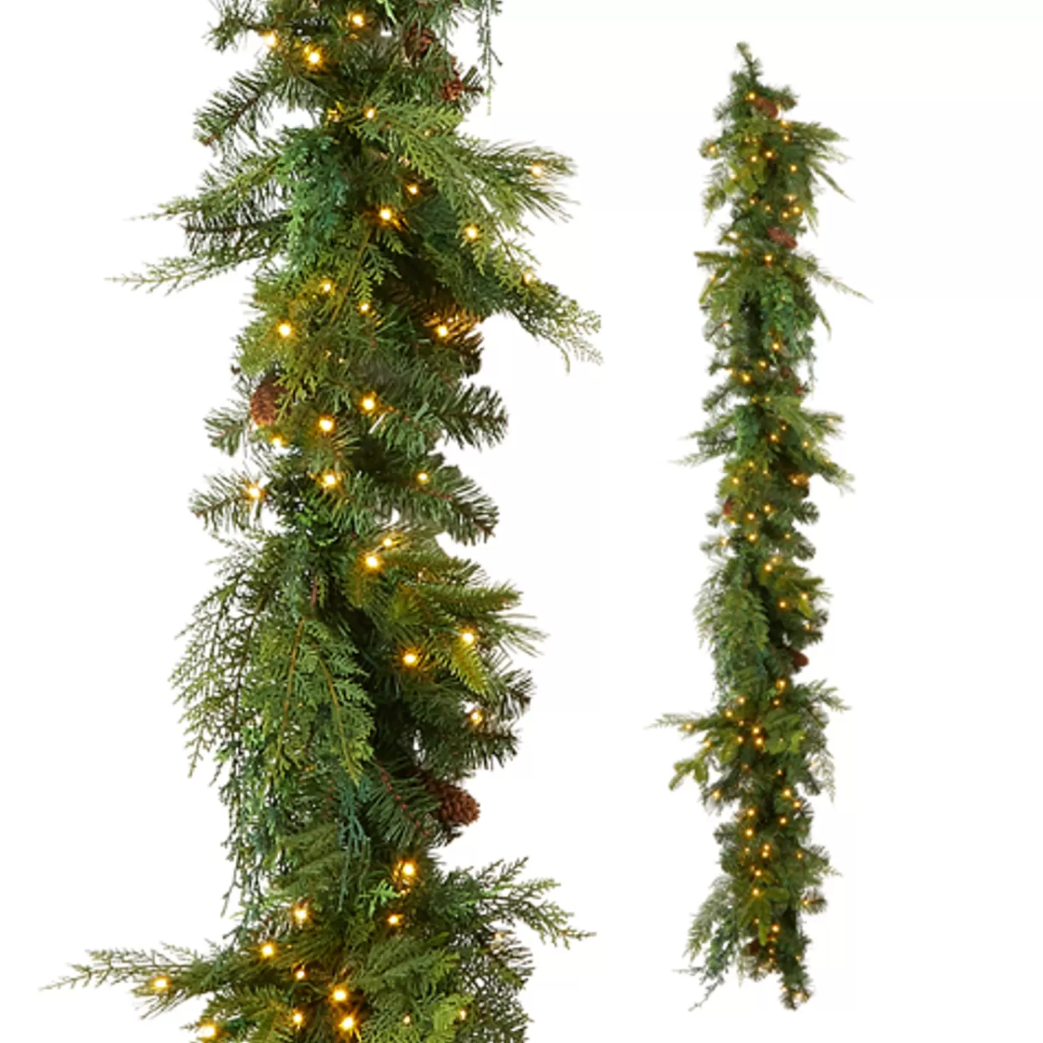 The Jolly Christmas Shop Tinsel Town | The Candy Shop | Raz 6.5' X 14" Pre-Lit Blue Ridge Mountain Pine Real Feel Christmas Garland G4409589