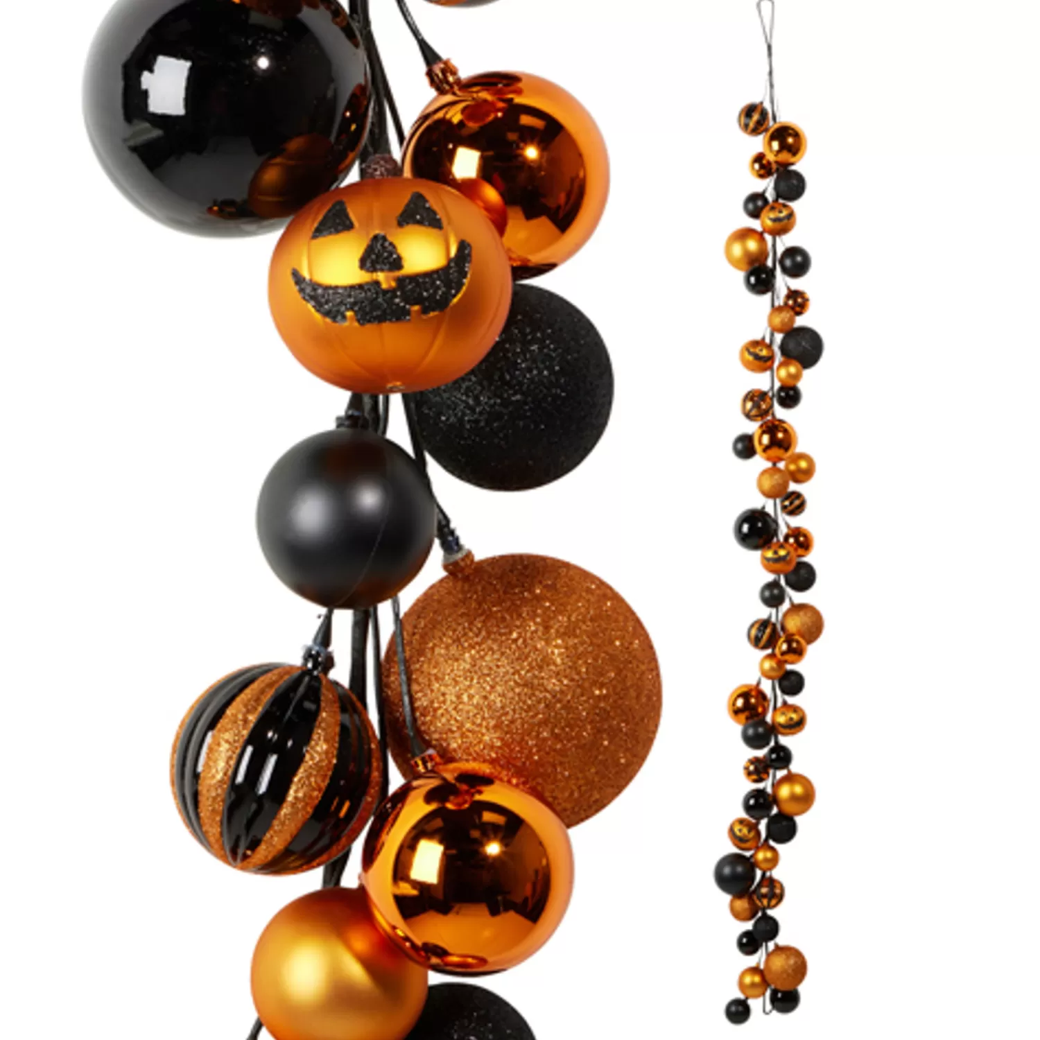 The Jolly Christmas Shop Halloween Indoor Decorations | Raz 6' Jack O Lantern And Ball Halloween Garland G4432714