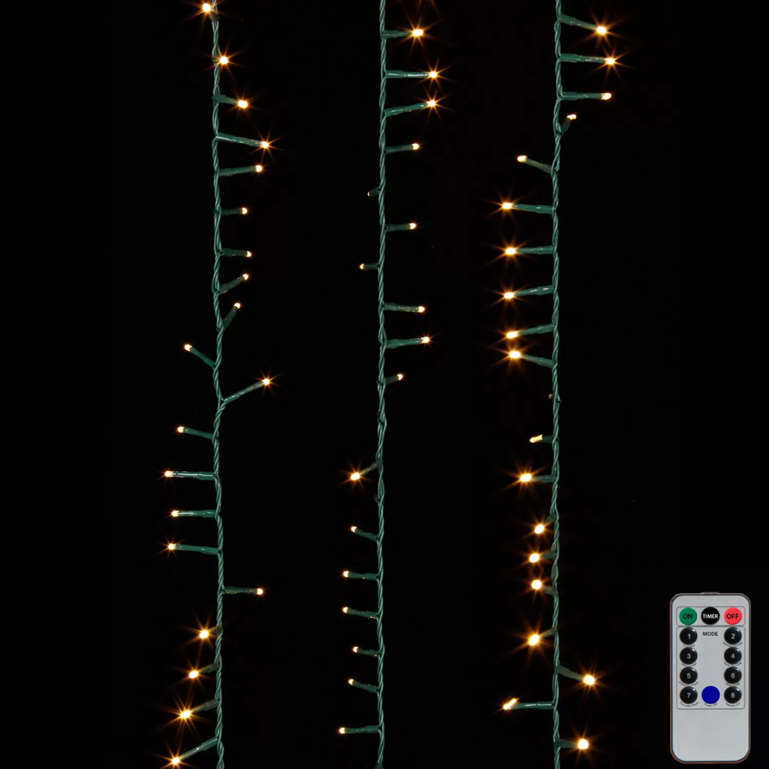 The Jolly Christmas Shop Led Lights | Compact Lights | Raz 73.8' Compact Snake Garland Green Wire With White Christmas Lights G3937039