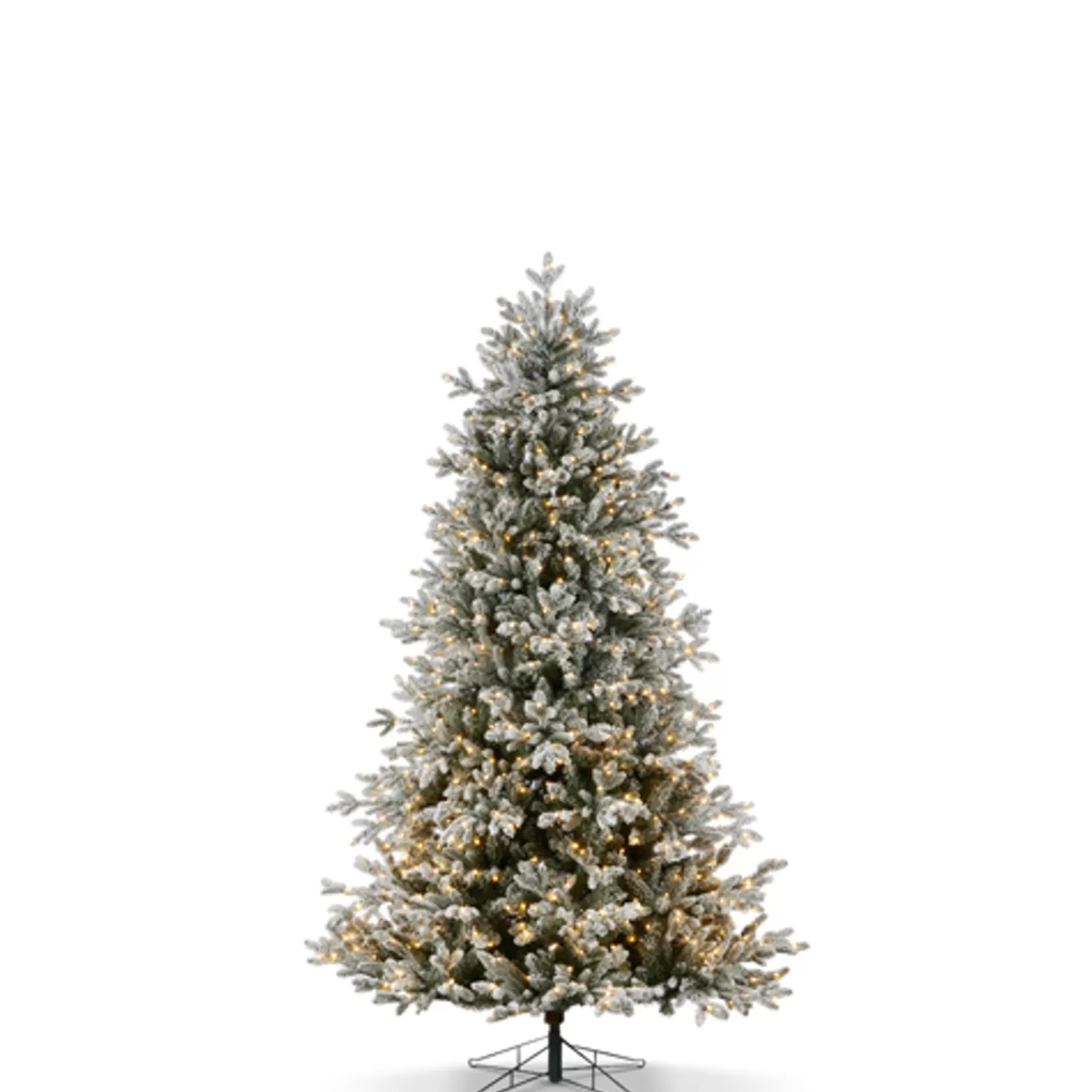 The Jolly Christmas Shop Snowflake Soiree | Gingerbread Lane | Raz 7.5' Or 9' O Tannenbaum Snowy Nordic Fir Christmas Tree With Brilliant LED Lights