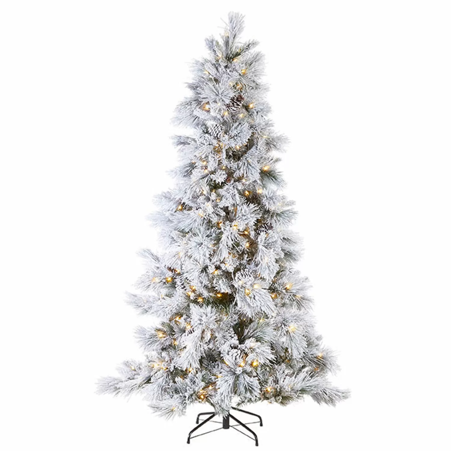 The Jolly Christmas Shop Dashing Through The Snow | Snowflake Soiree | Raz 7.5' Or 9' Pre Lit Flocked Pine Christmas Tree