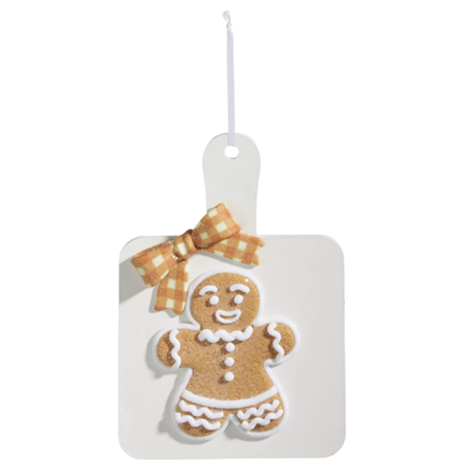 The Jolly Christmas Shop Jingle And Cocoa | Gingerbread | Raz 7.75" Gingerbread Cookie Cutting Board Christmas Ornament 4416387