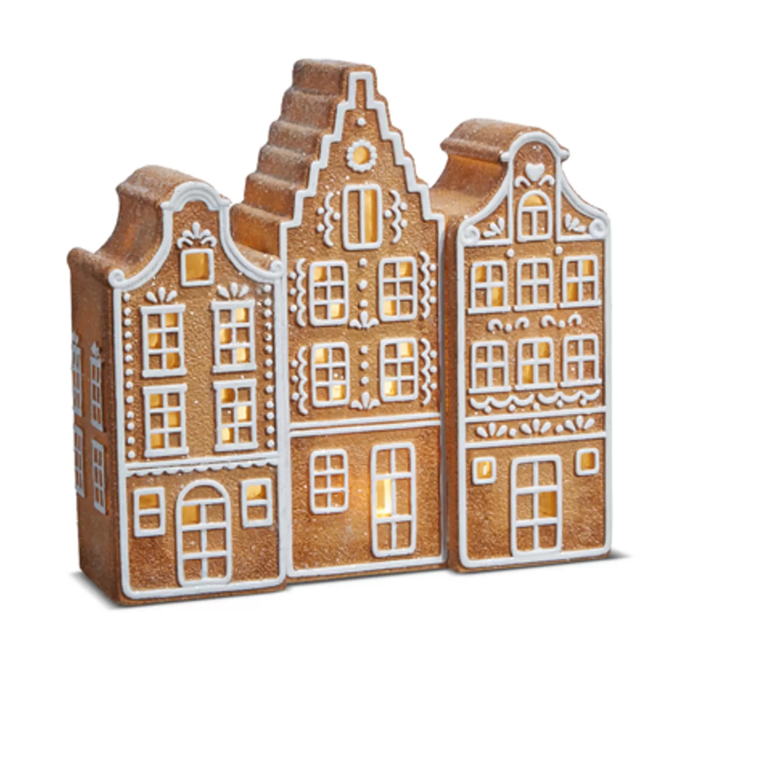 The Jolly Christmas Shop Jingle And Cocoa | Gingerbread | Raz 8.5" Battery Operated Lighted Gingerbread House Village Christmas Decoration 4457716