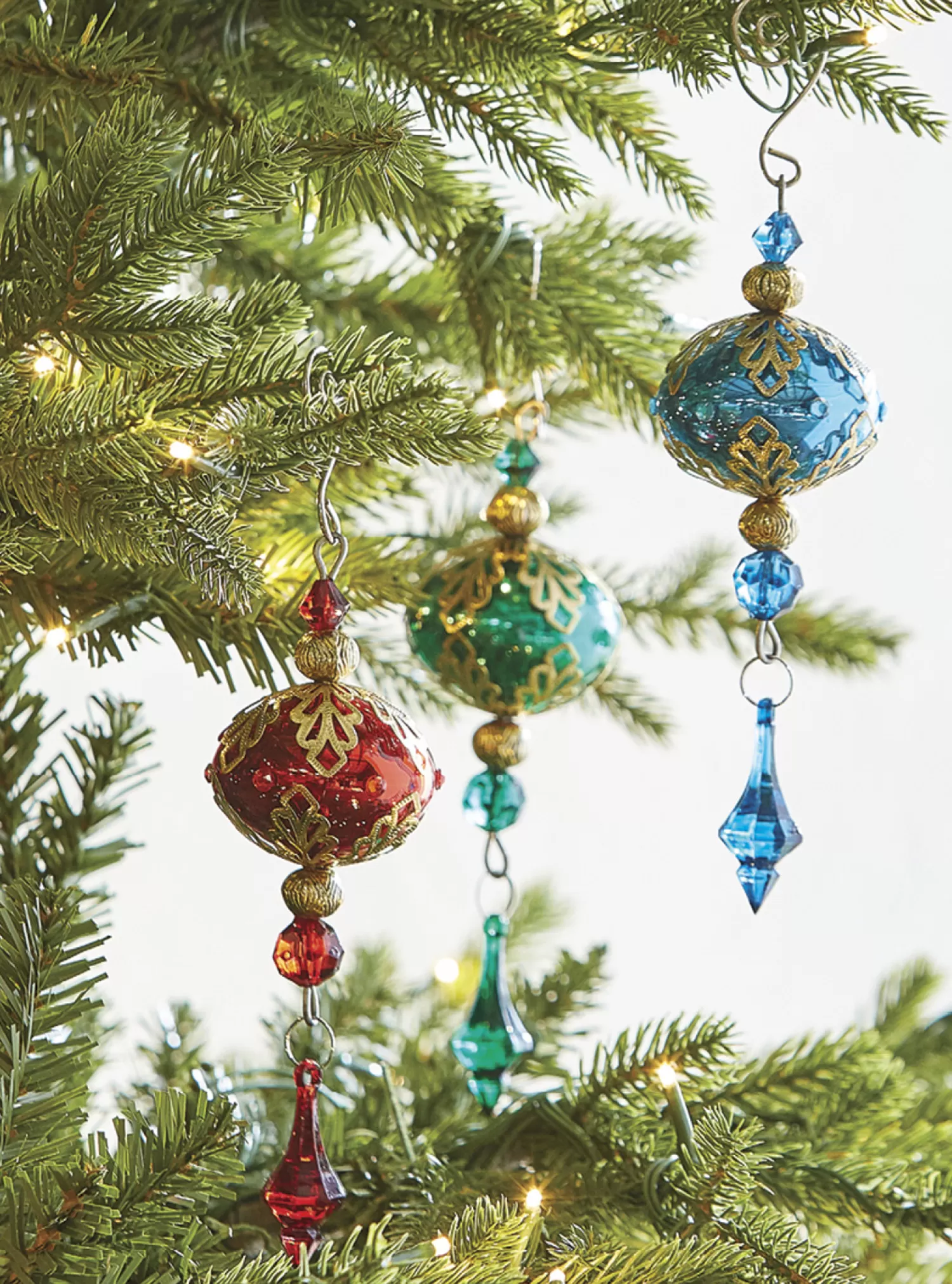 The Jolly Christmas Shop Bon Noel | Glass Ornaments | Raz 8" Metal Filigree With Drop Glass Christmas Ornament 4122811
