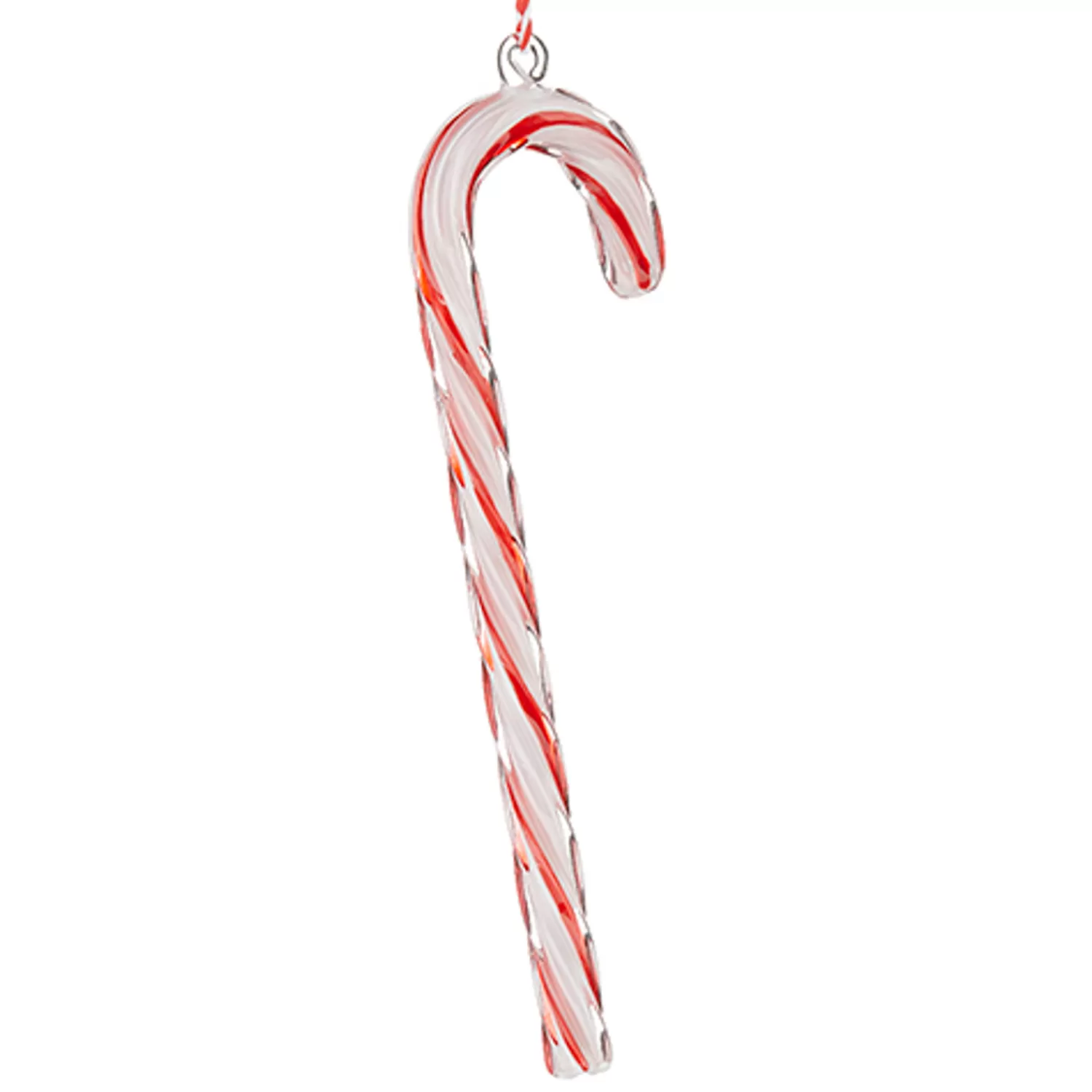 The Jolly Christmas Shop Jingle And Cocoa | Tinsel Town | Raz 9.5" Large Glass Candy Cane Glass Christmas Ornament 4224561