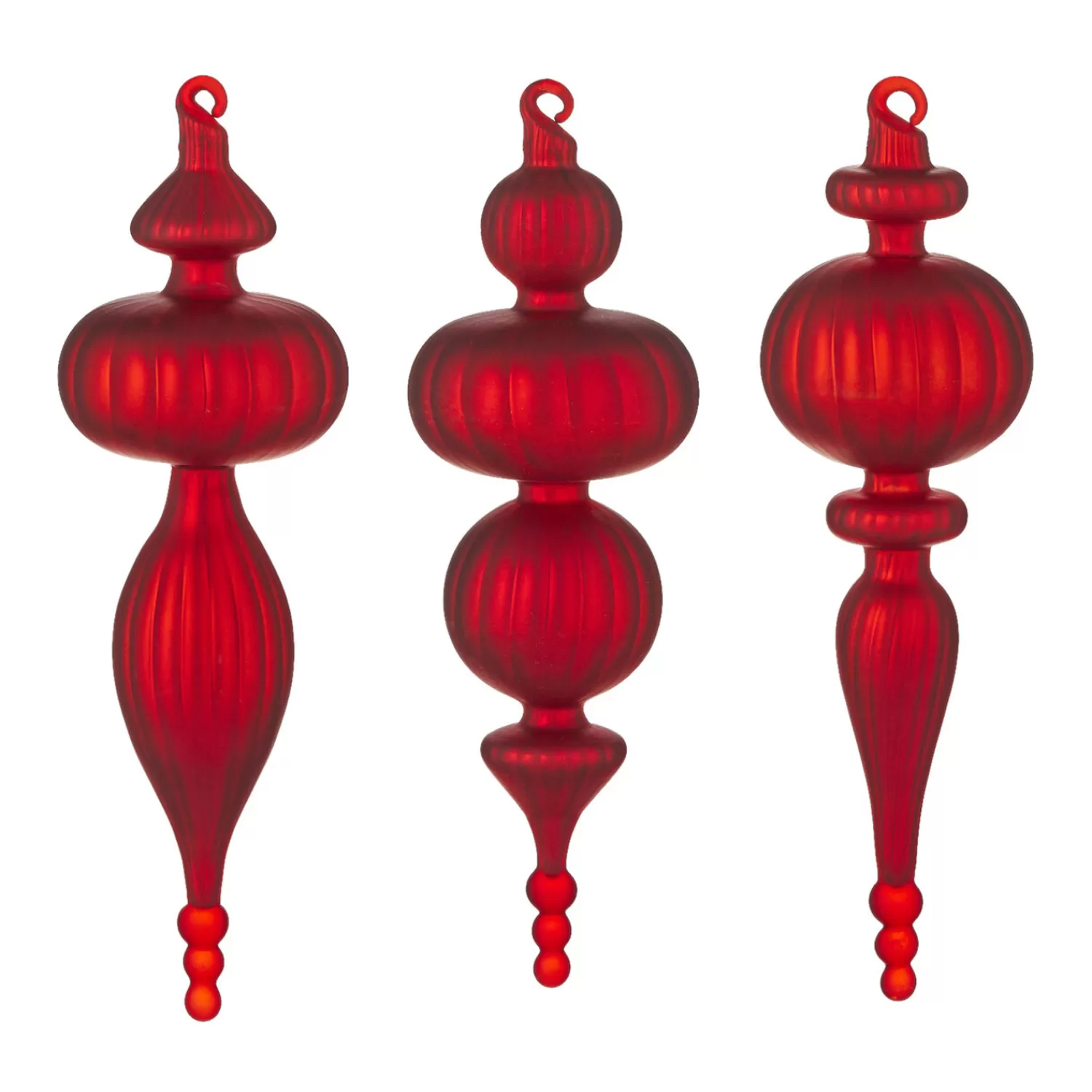 The Jolly Christmas Shop Jingle And Cocoa | Glass Ornaments | Raz 9.5" Large Red Finial Glass Christmas Ornament 4124579